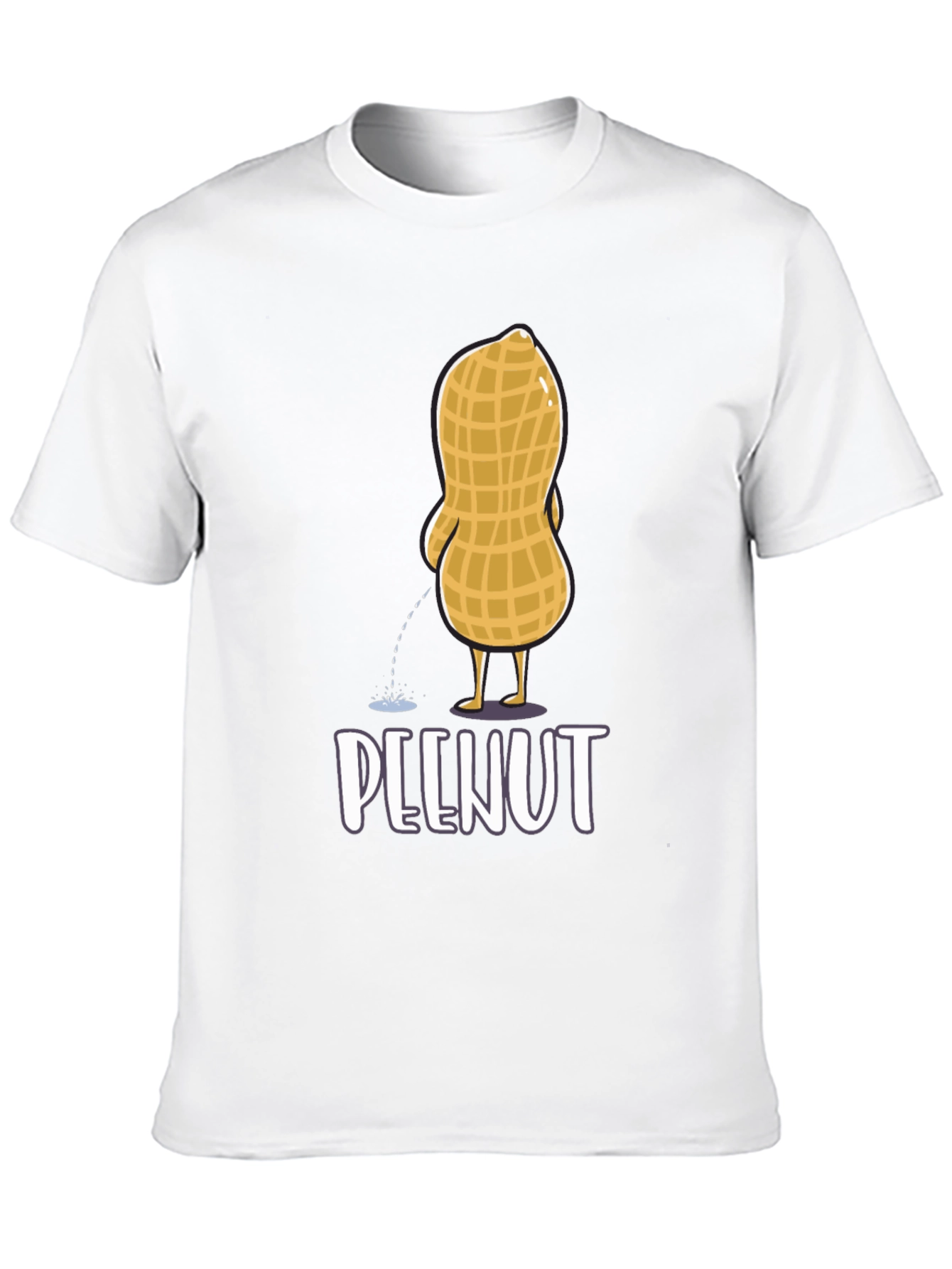 Funny Peenut Graphic T-Shirt - Black Cotton Tee