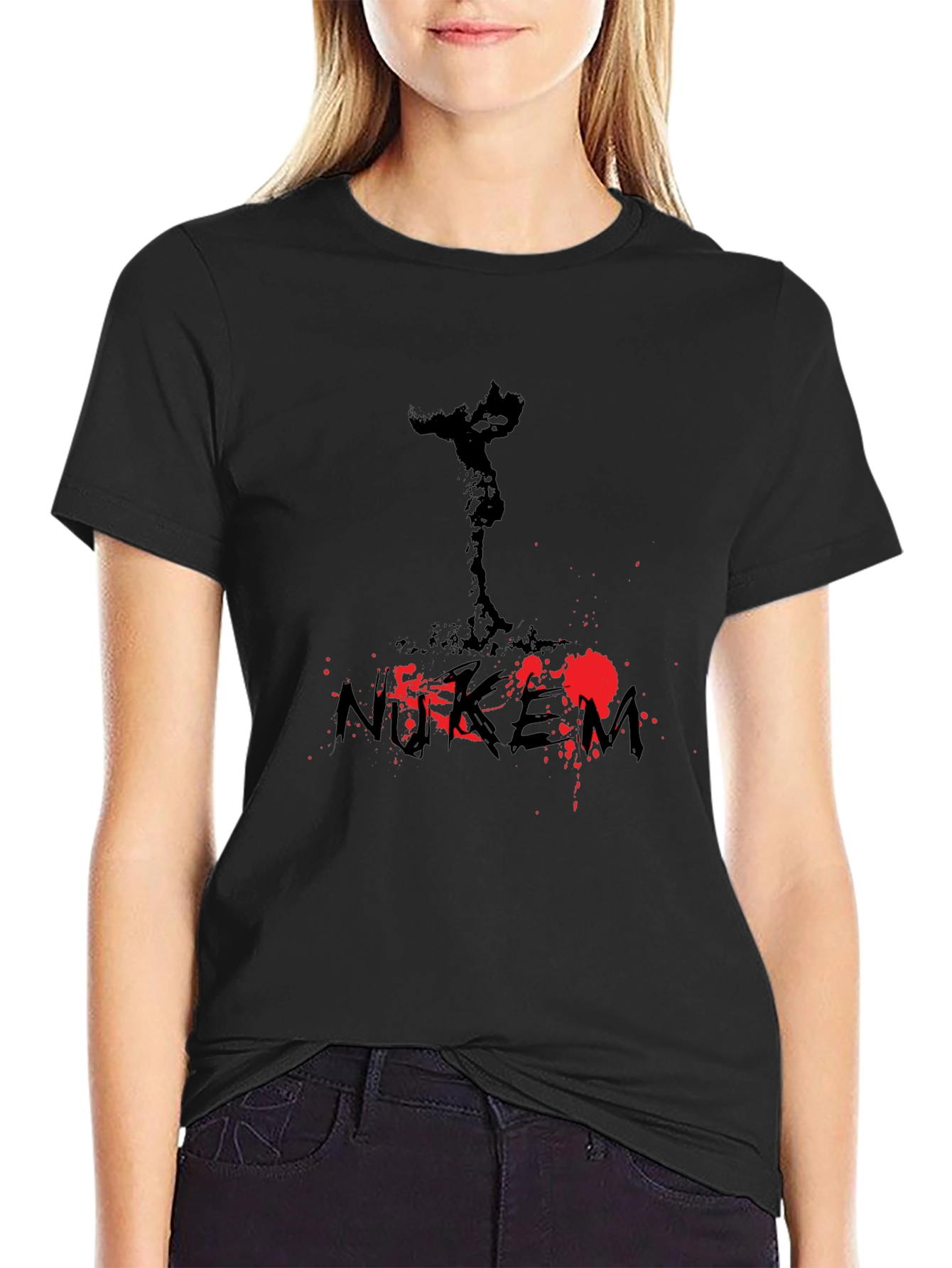 NUKEM Graphic Print Mens T-Shirt - Black