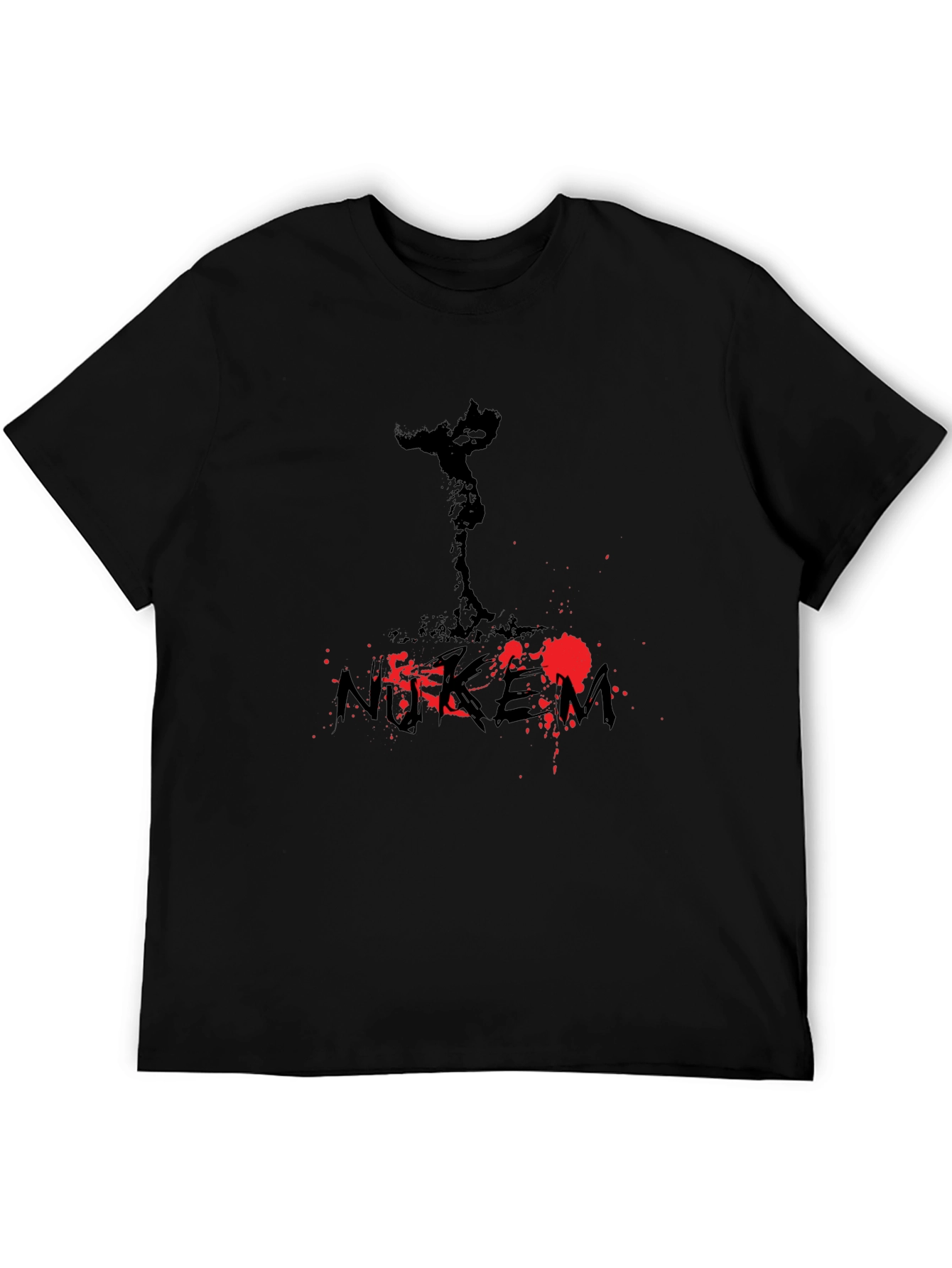 NUKEM Graphic Print Mens T-Shirt - Black