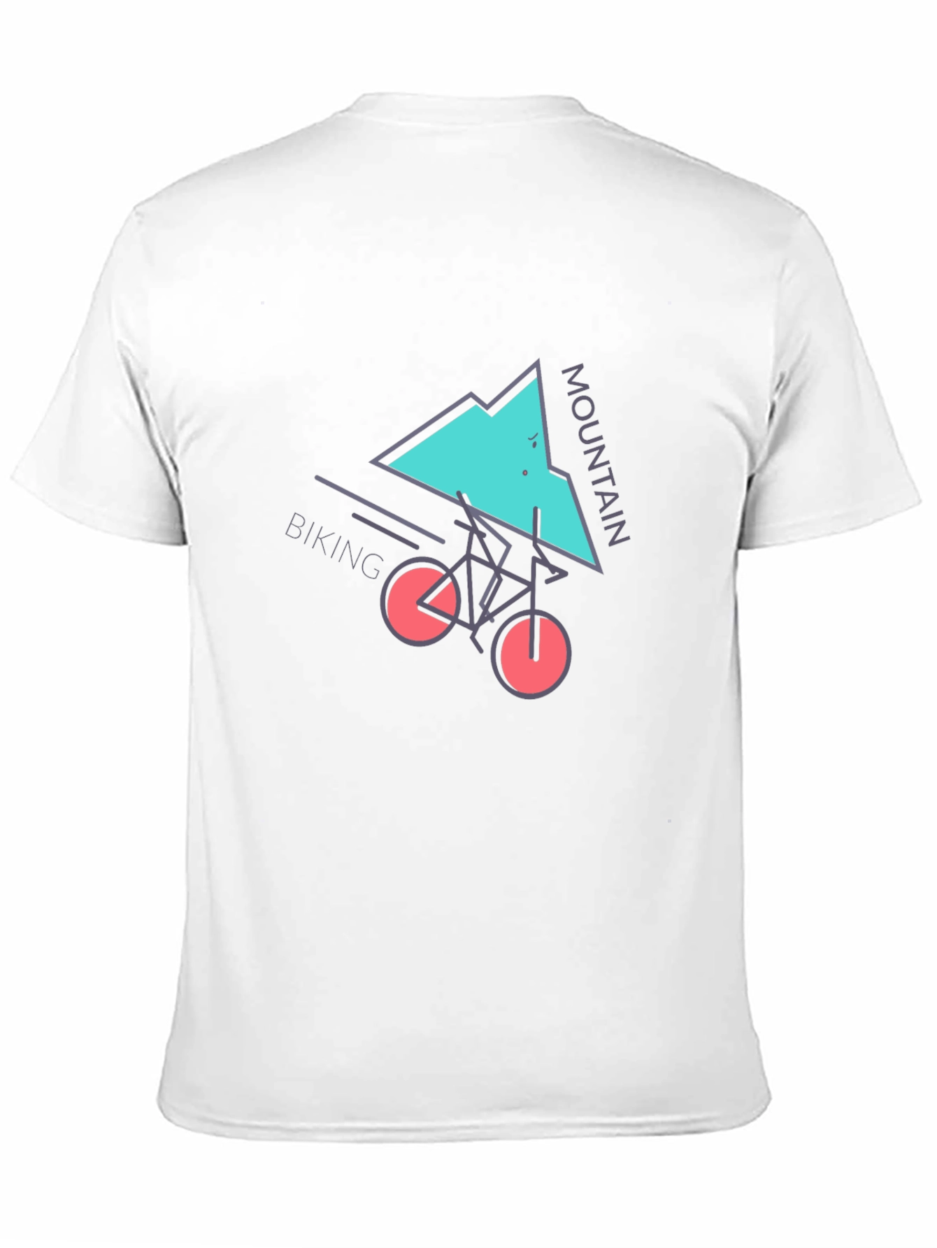 Mountain Biking Graphic Tee - Black Cotton T-Shirt