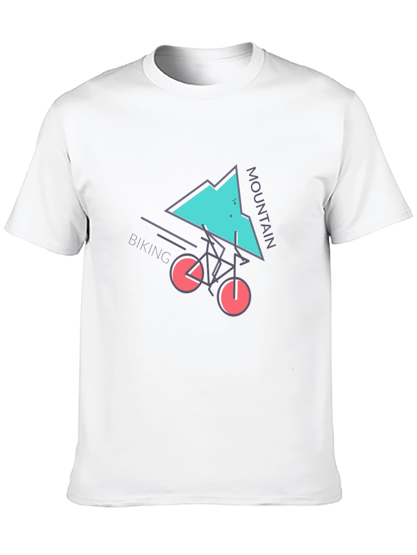 Mountain Biking Graphic Tee - Black Cotton T-Shirt