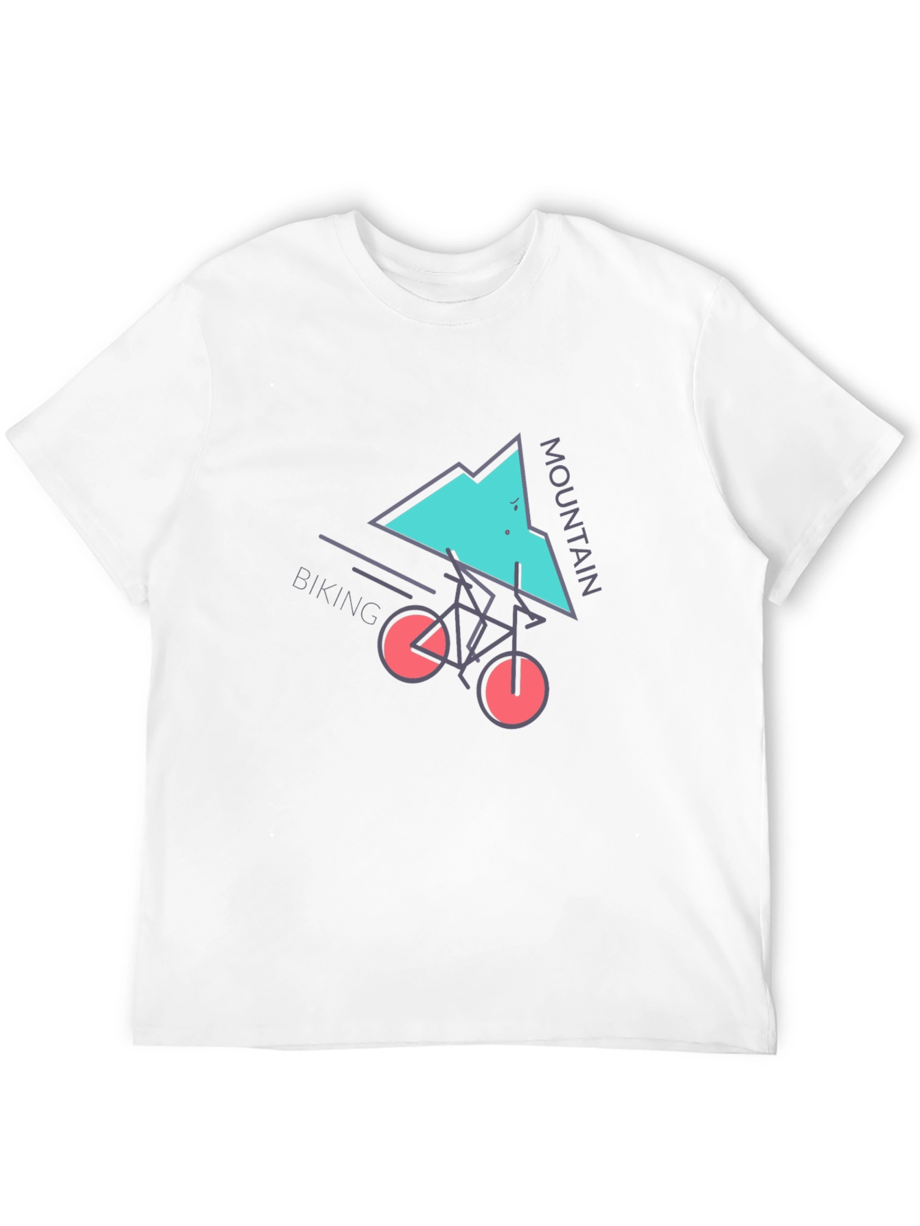 Mountain Biking Graphic Tee - Black Cotton T-Shirt