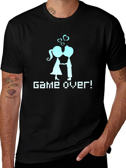 Game Over Couple T-Shirt - Gamer Wedding Tee