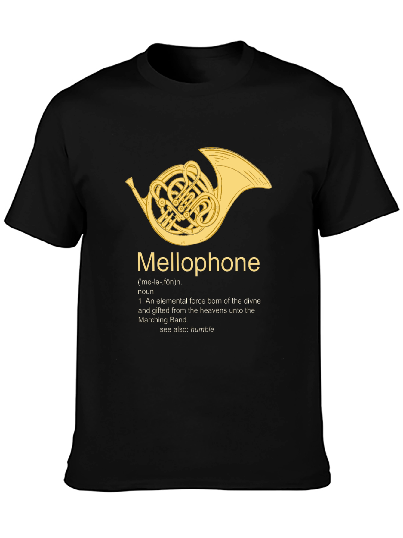 Mellophone Definition Black T-Shirt