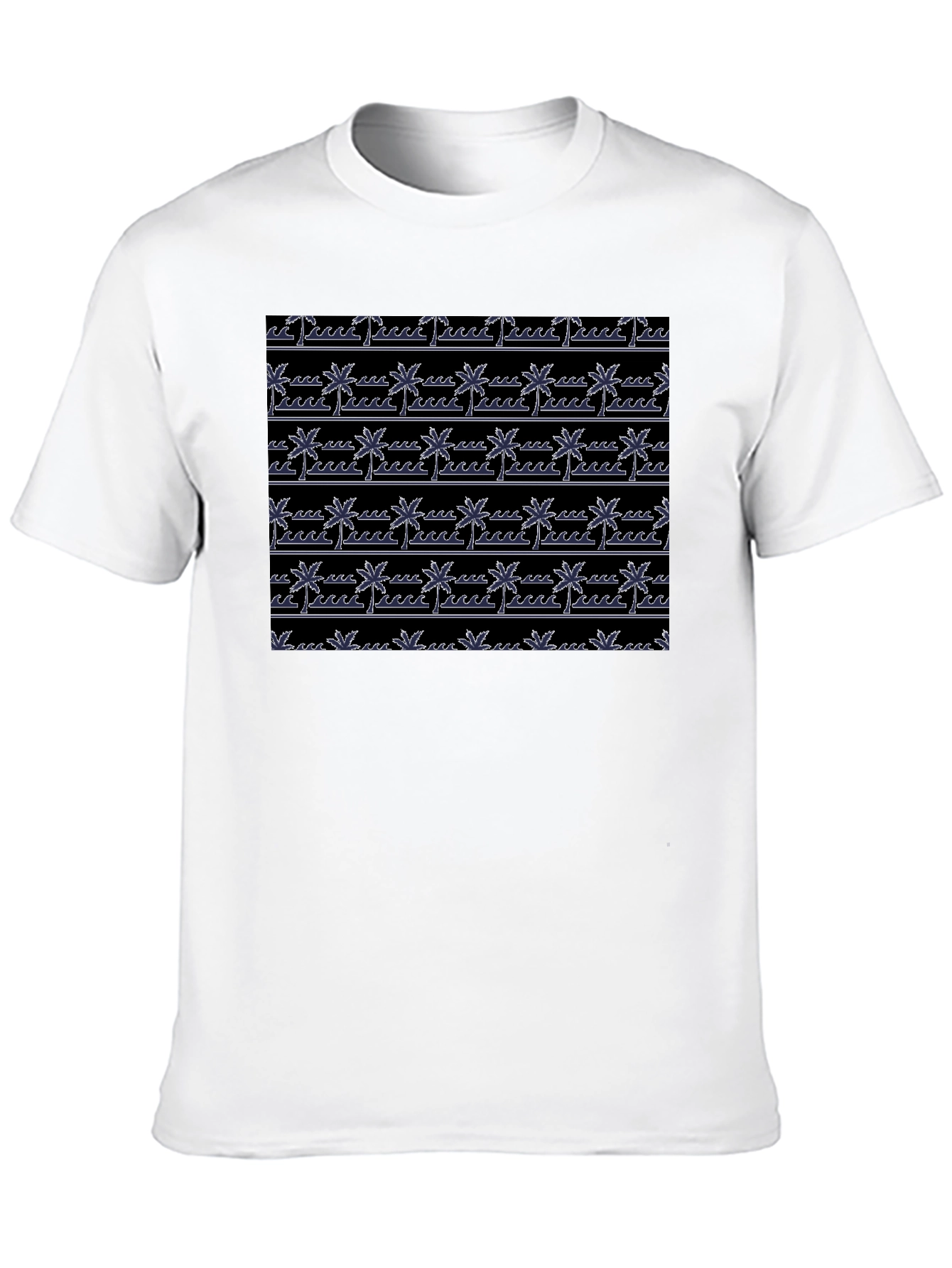 Tropical Palm Tree Beach Pattern T-Shirt
