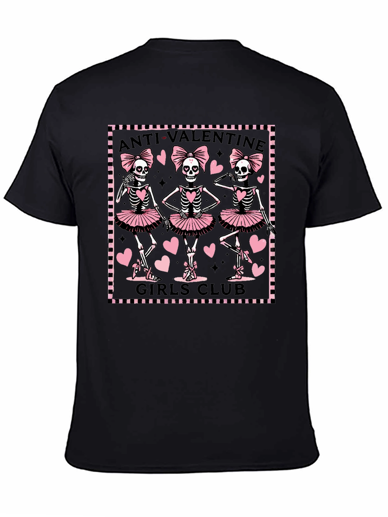 Anti-Valentine Skeleton Girls Club Graphic Tee