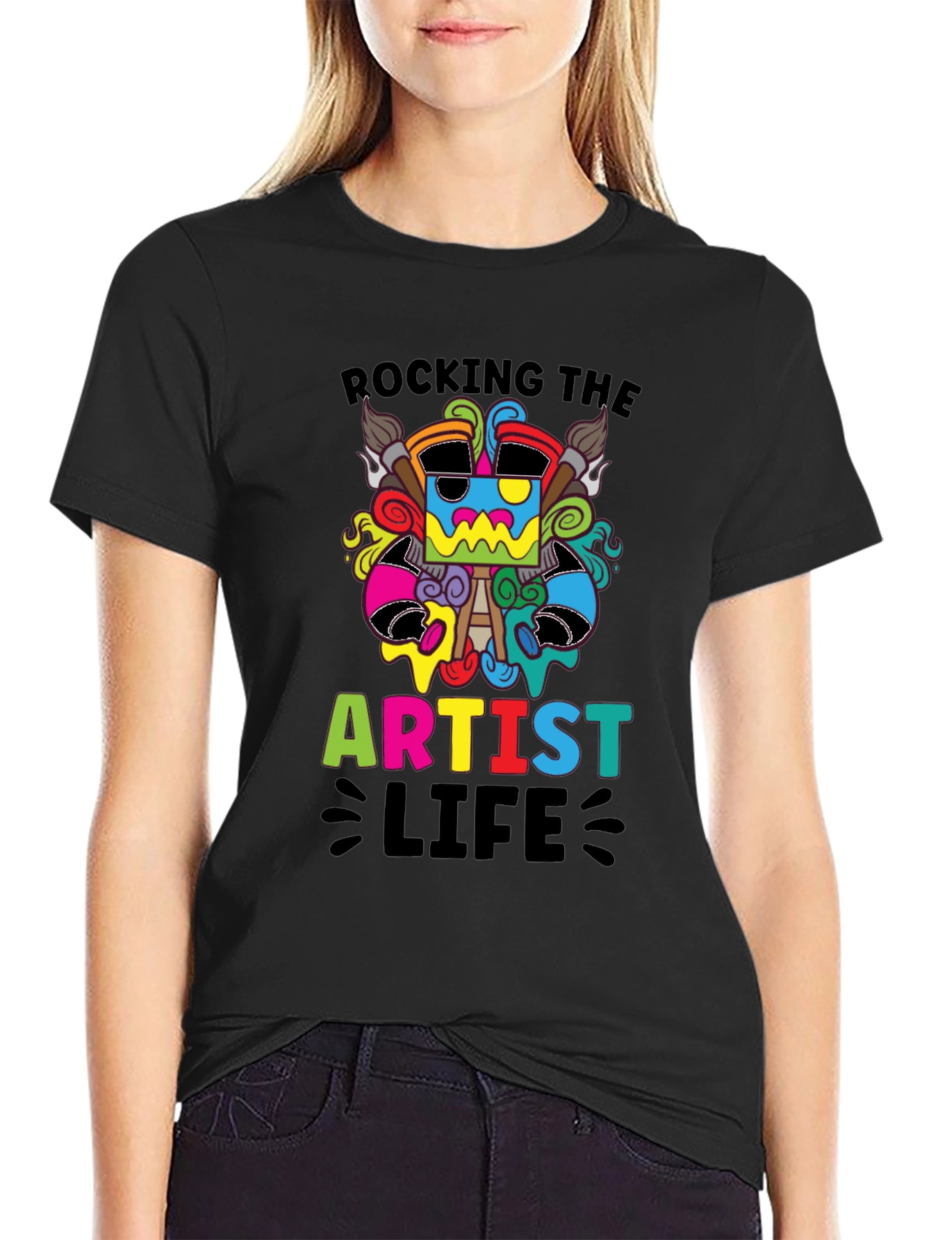Rocking the Artist Life Black T-Shirt