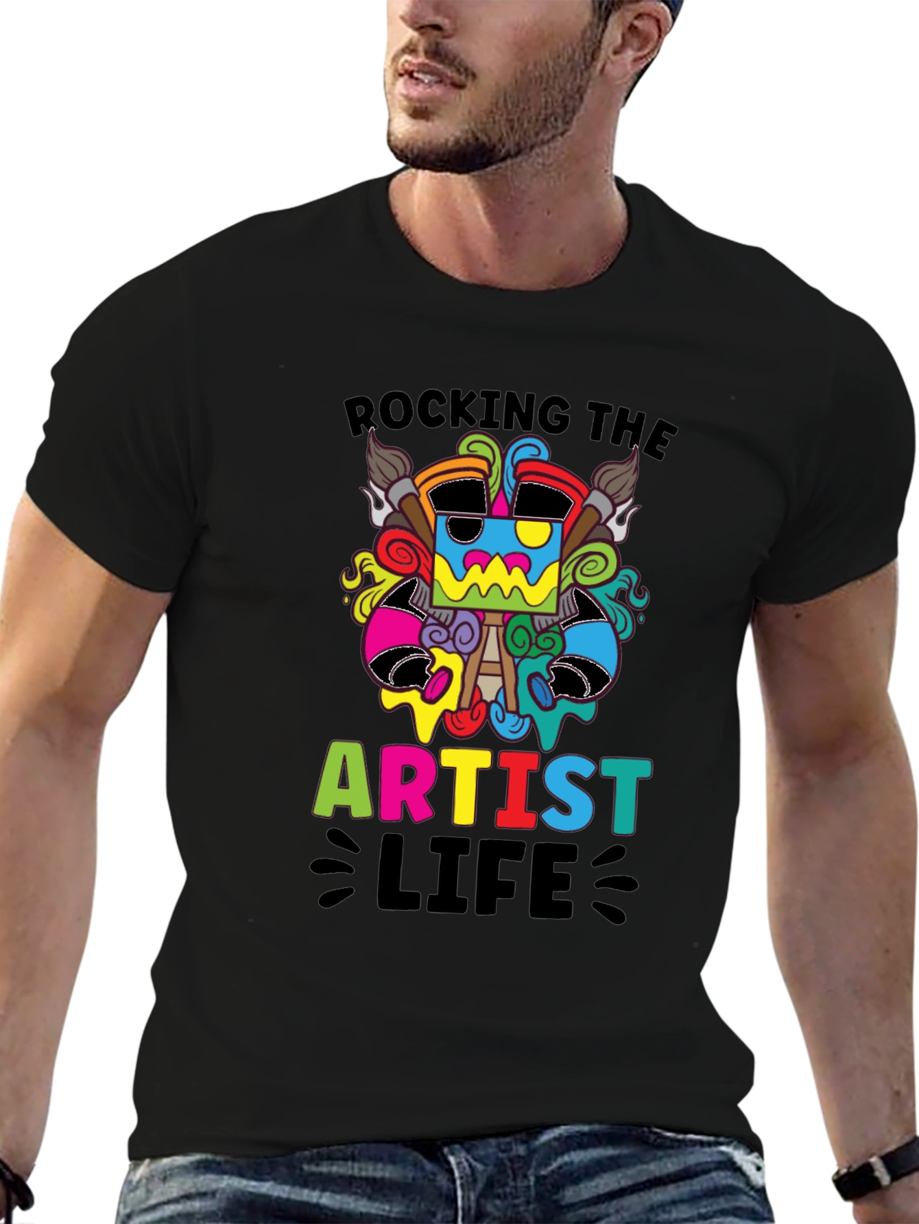 Rocking the Artist Life Black T-Shirt