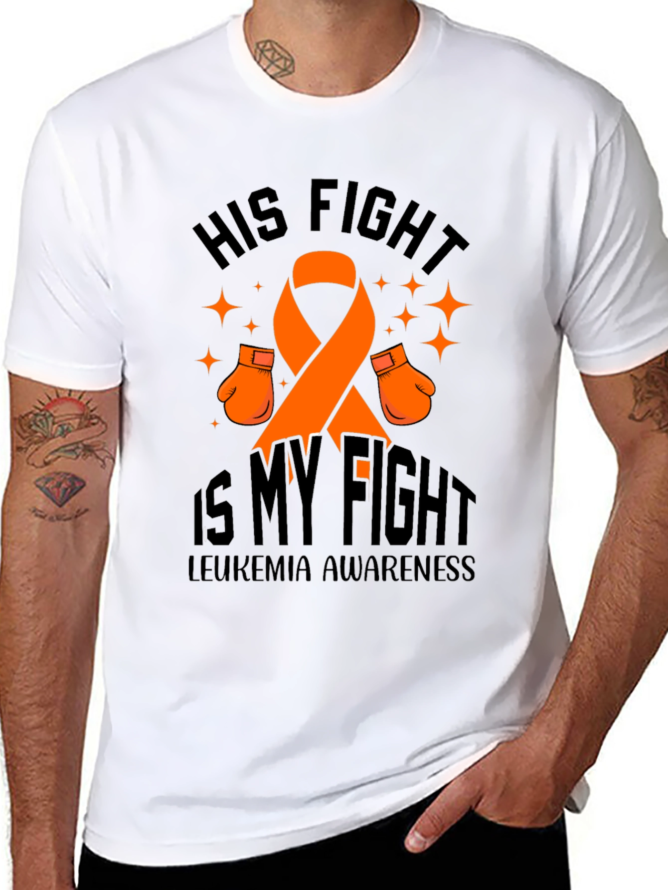 His Fight Is My Fight Leukemia Awareness T-Shirt