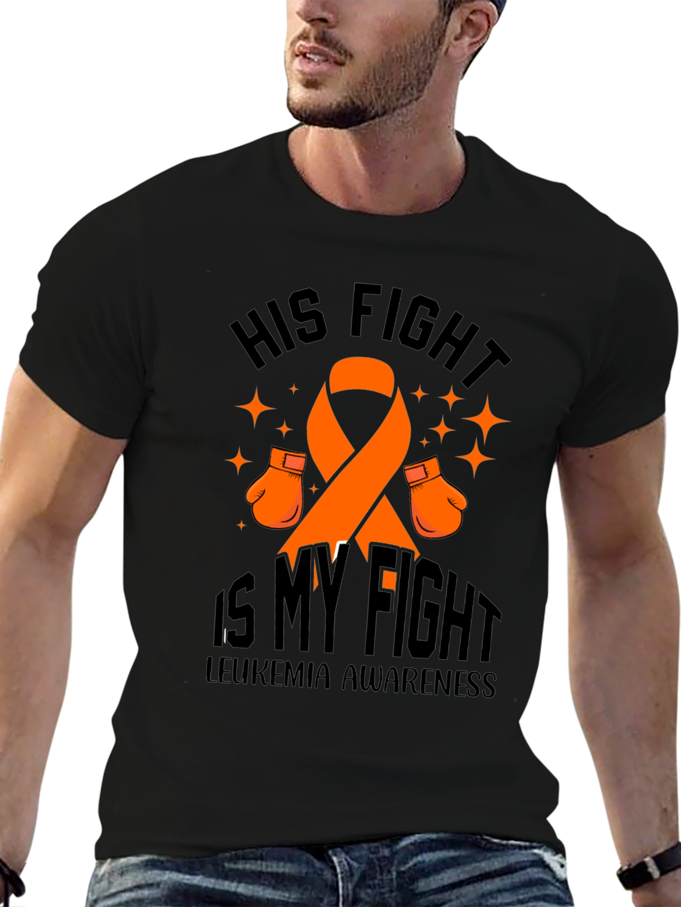His Fight Is My Fight Leukemia Awareness T-Shirt