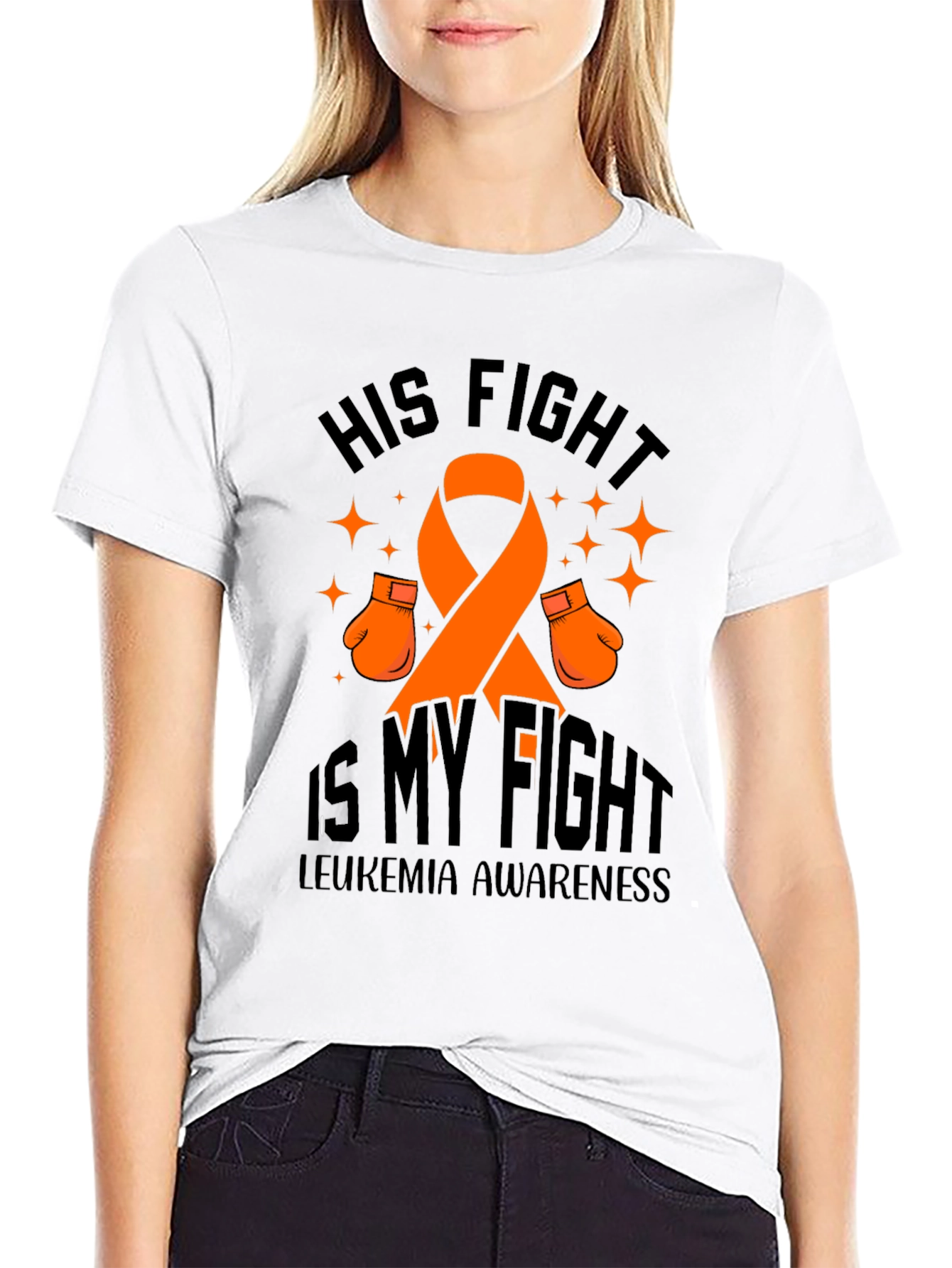 His Fight Is My Fight Leukemia Awareness T-Shirt