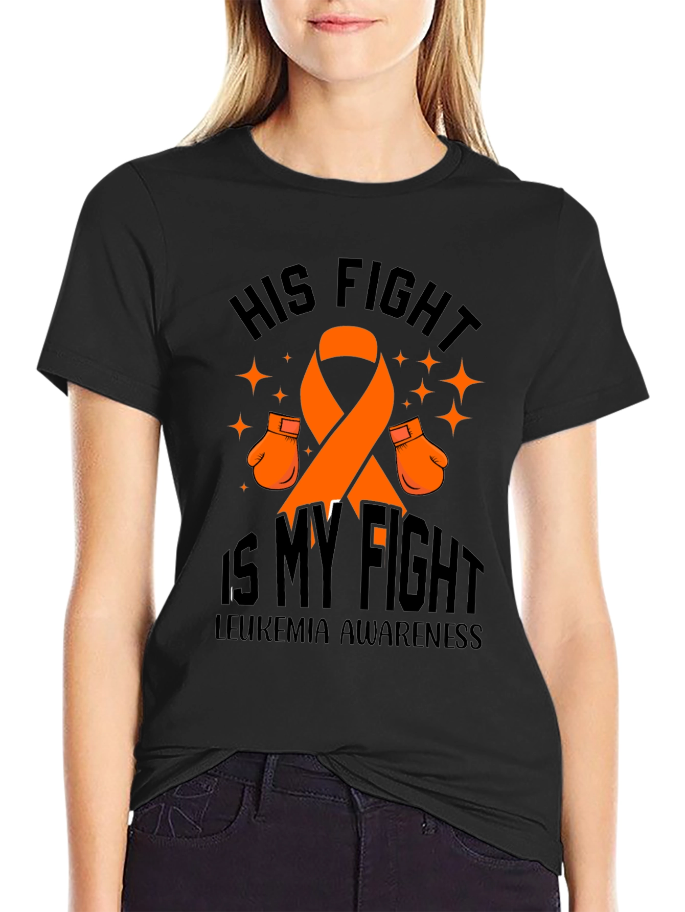 His Fight Is My Fight Leukemia Awareness T-Shirt