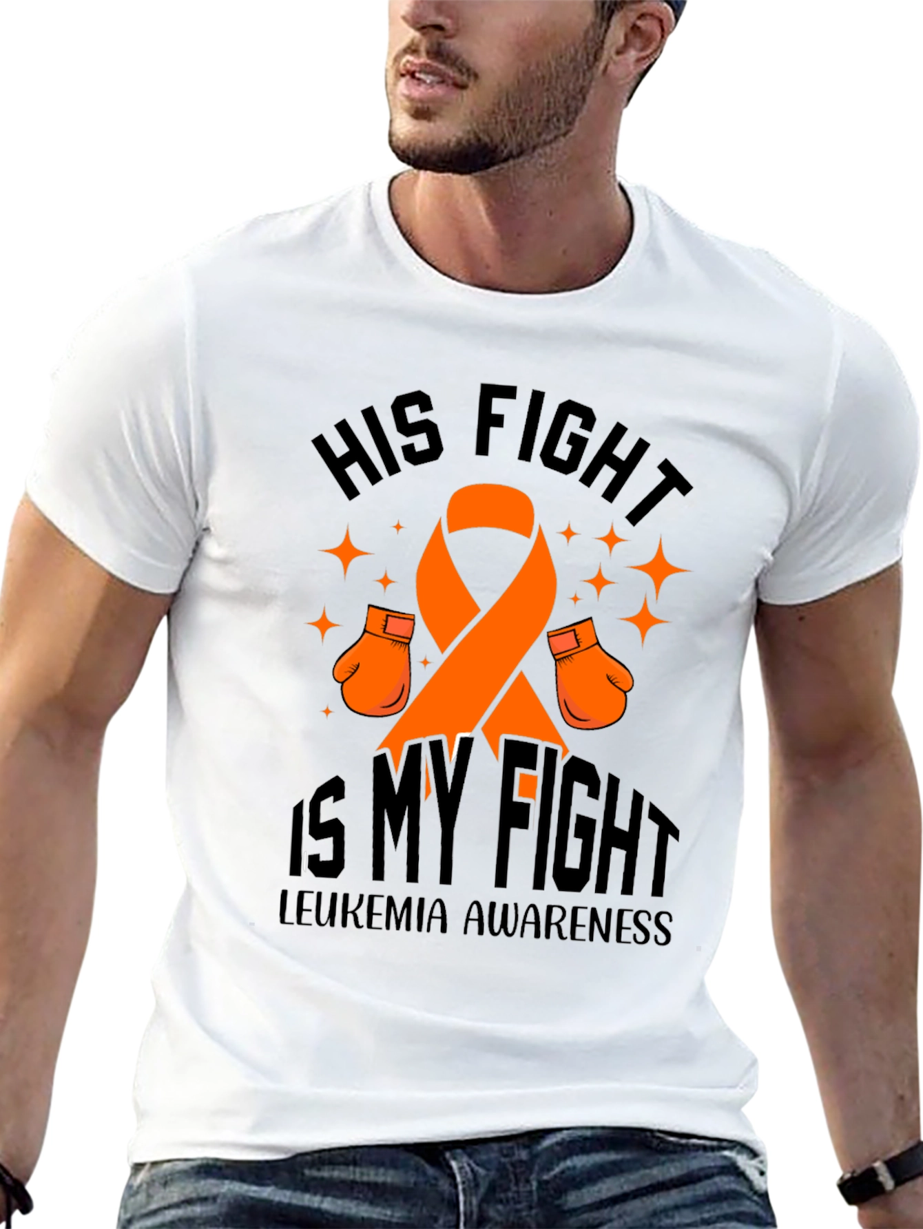 His Fight Is My Fight Leukemia Awareness T-Shirt