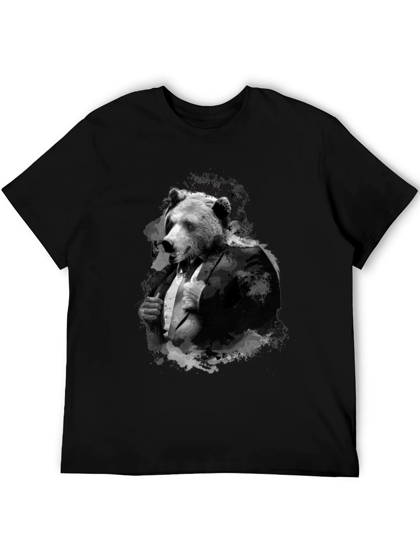 Bear in Suit T-Shirt - Menswear Animal Graphic Tee