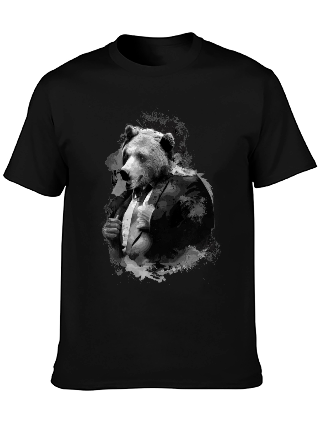 Bear in Suit T-Shirt - Menswear Animal Graphic Tee