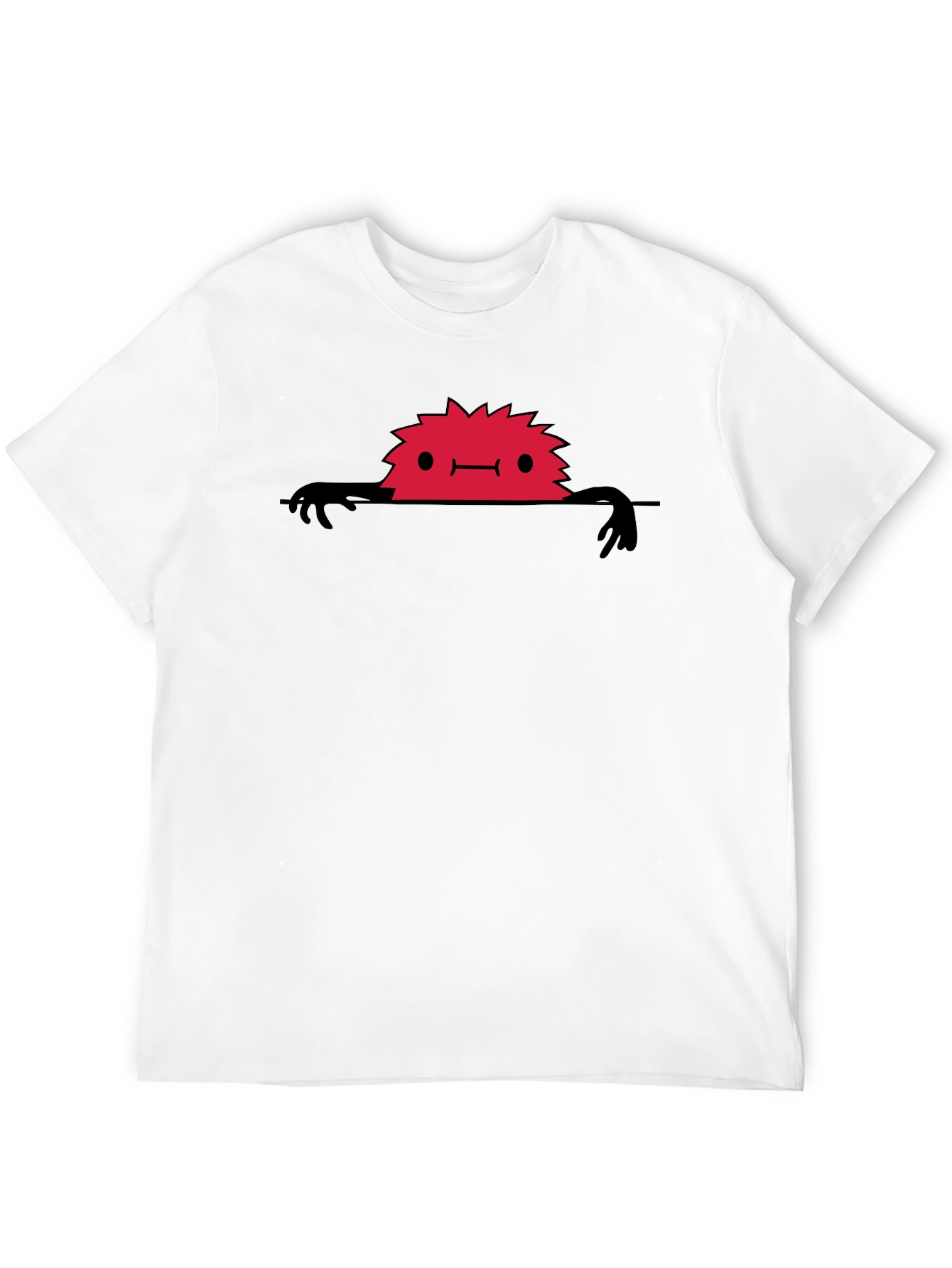 Red Monster Peek-a-Boo Graphic T-Shirt