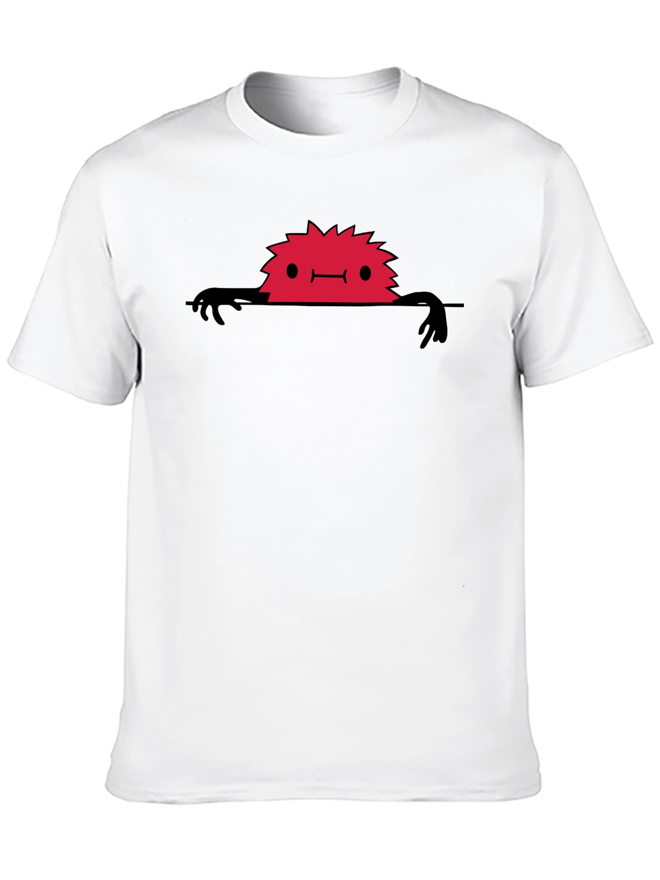 Red Monster Peek-a-Boo Graphic T-Shirt