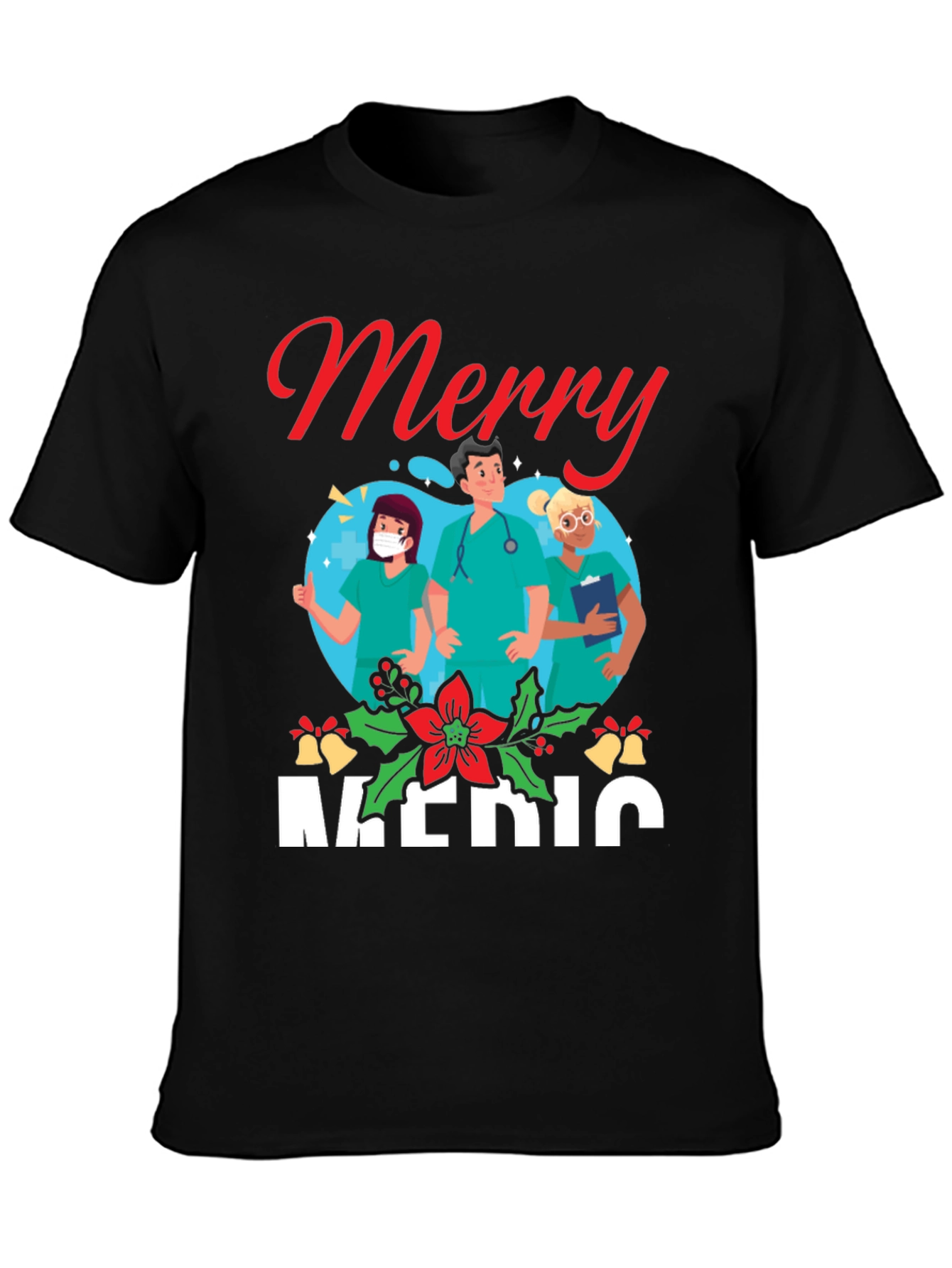 Merry Medic Christmas Graphic Tee