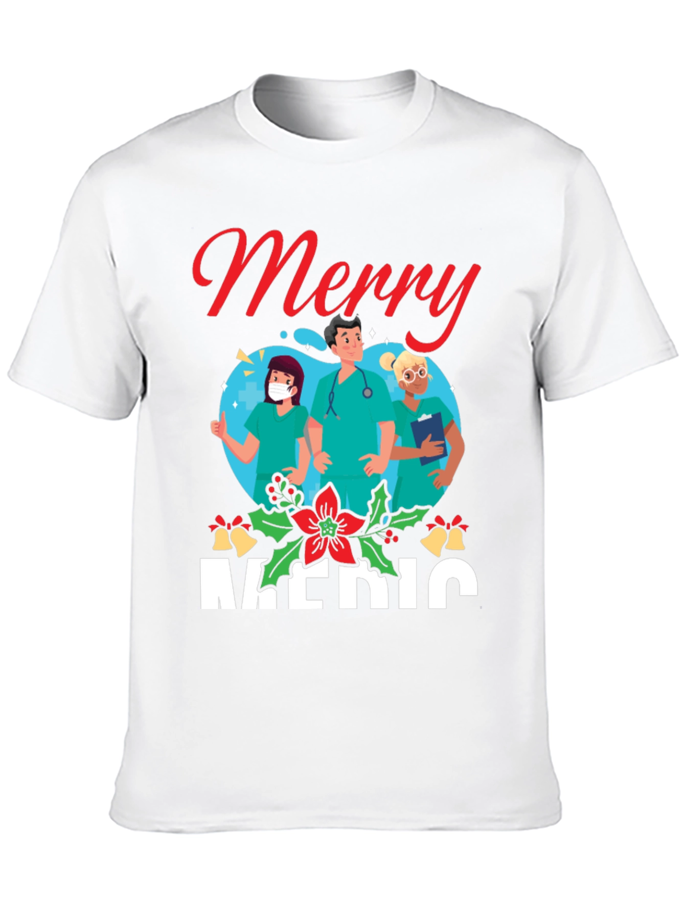 Merry Medic Christmas Graphic Tee