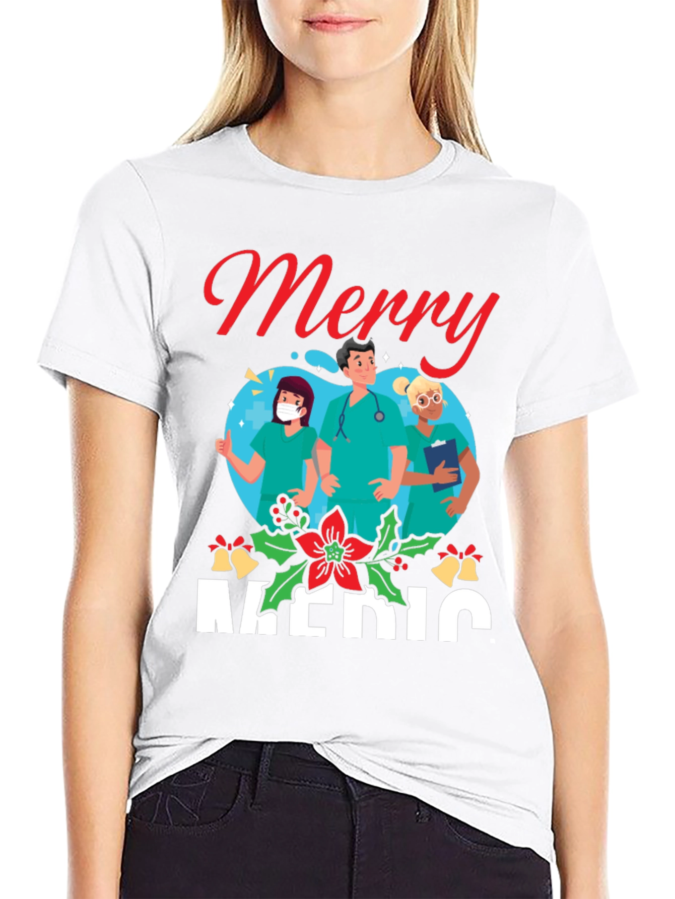 Merry Medic Christmas Graphic Tee