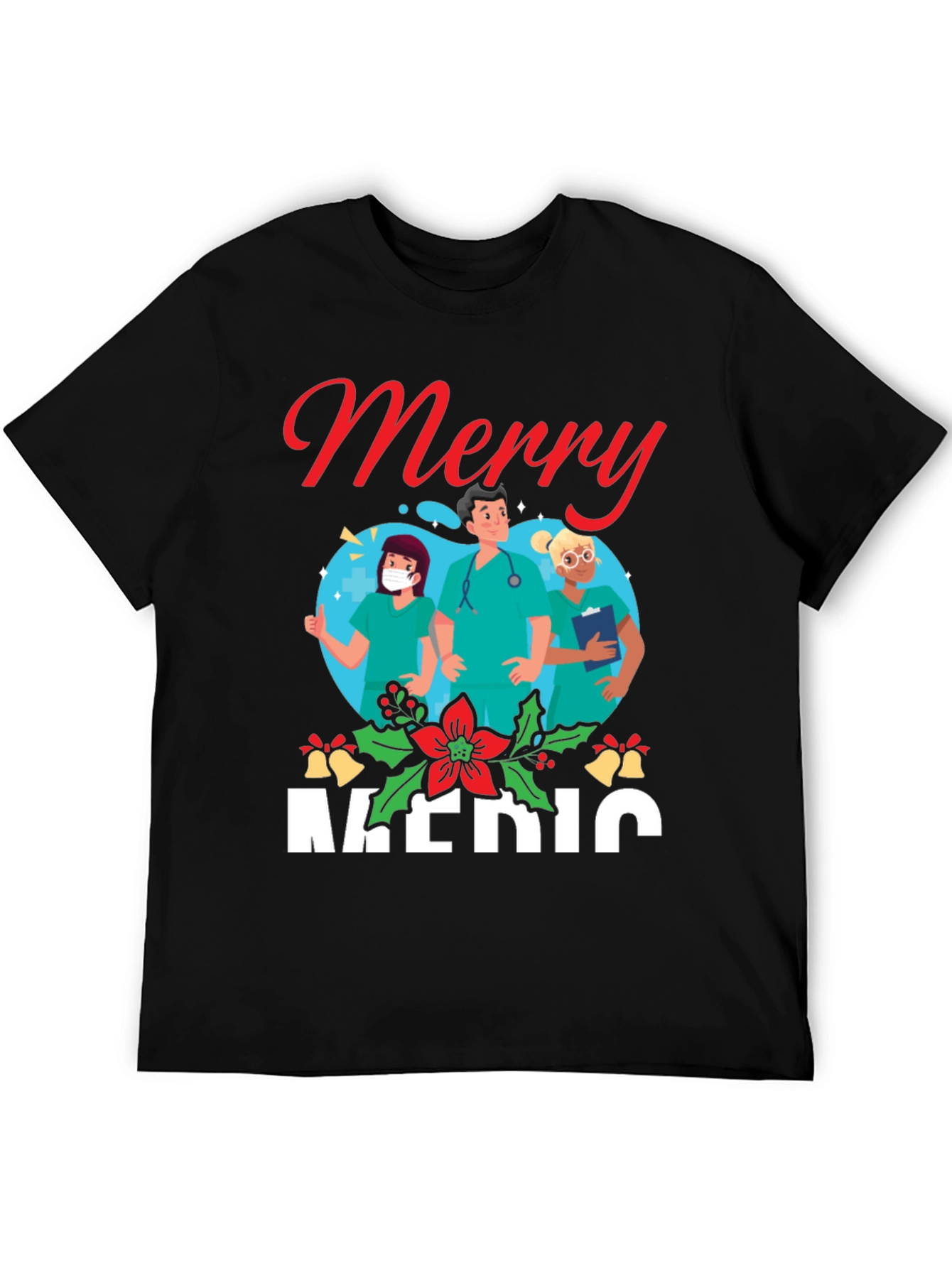 Merry Medic Christmas Graphic Tee