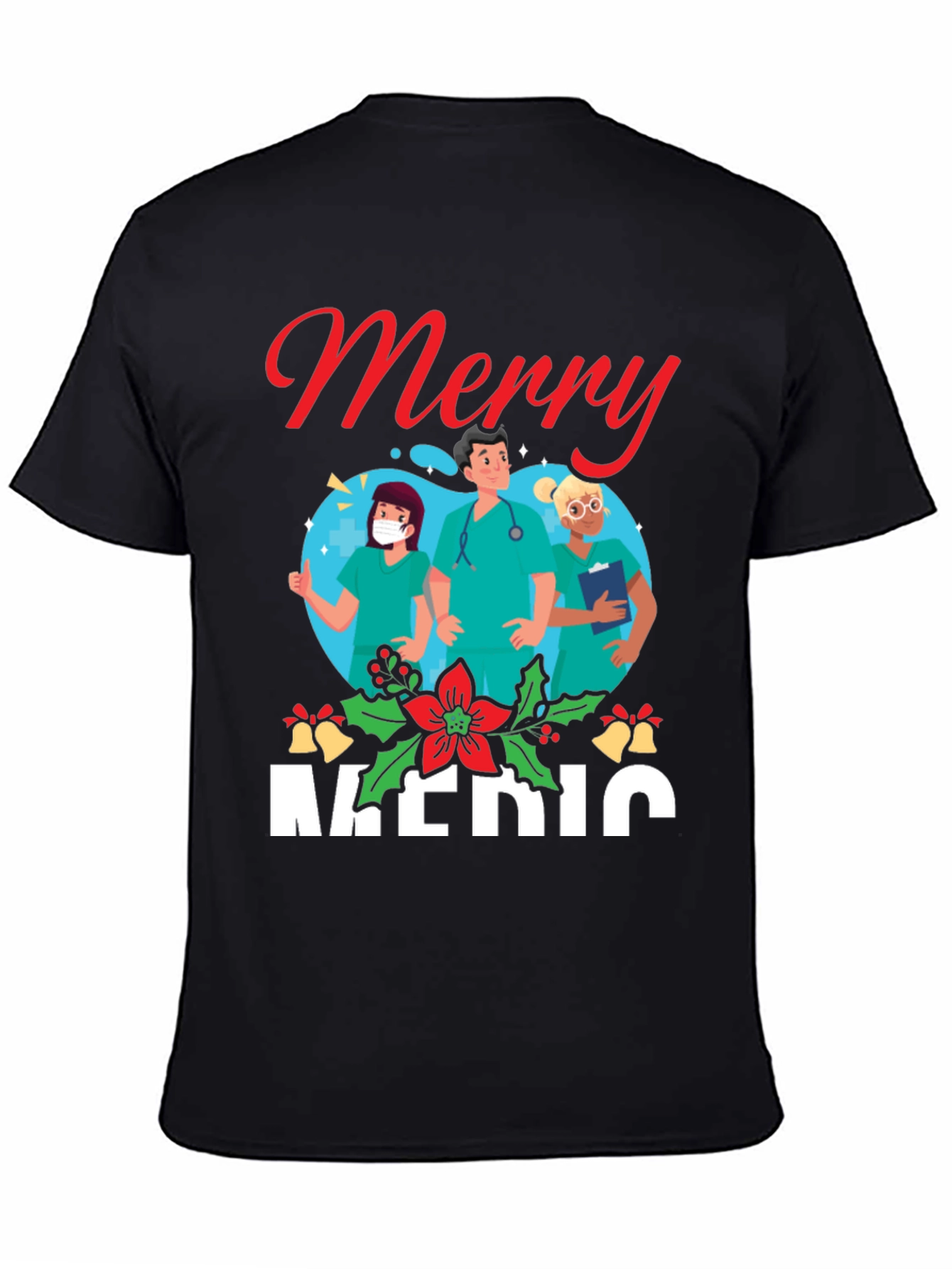 Merry Medic Christmas Graphic Tee