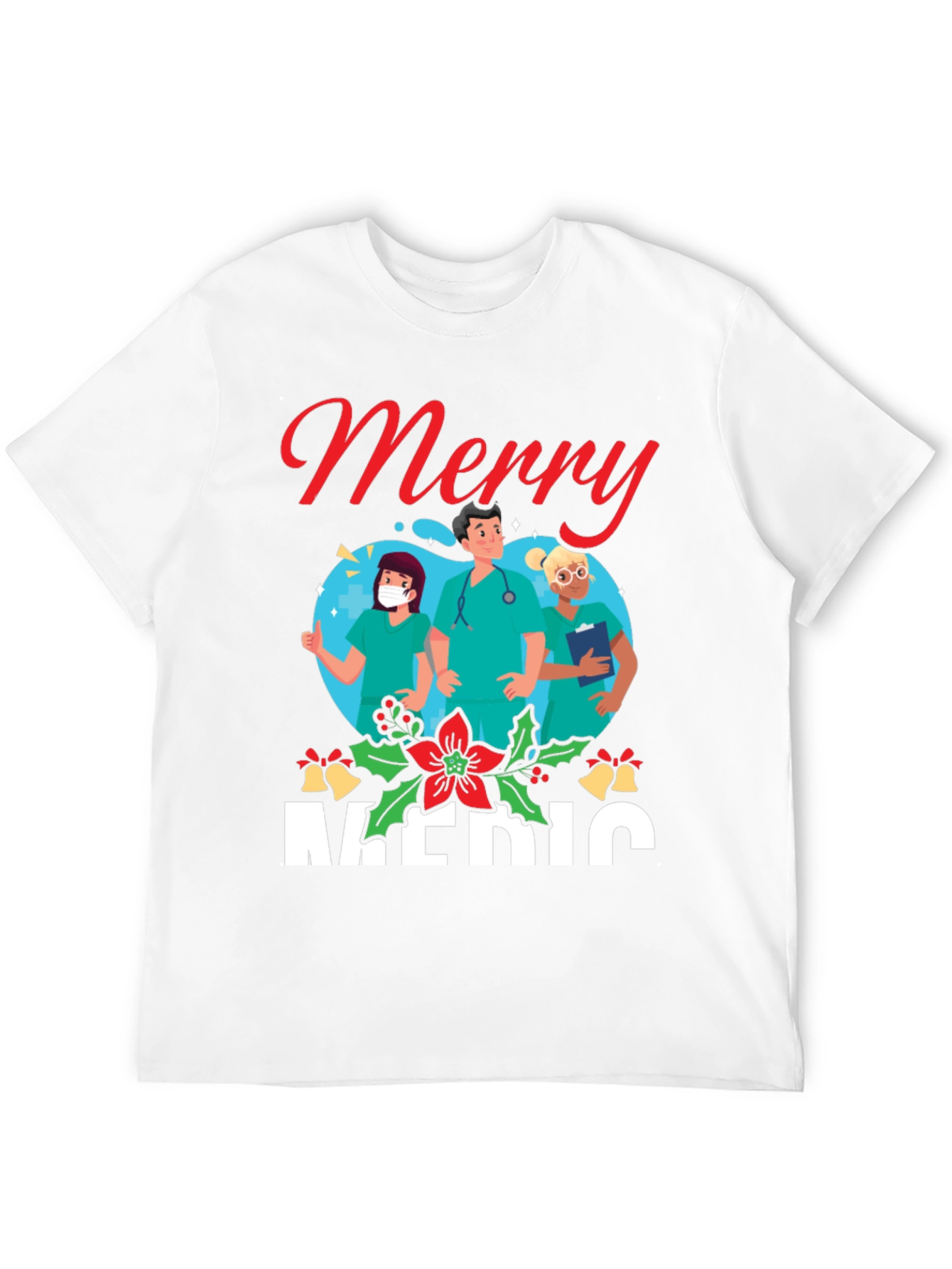 Merry Medic Christmas Graphic Tee