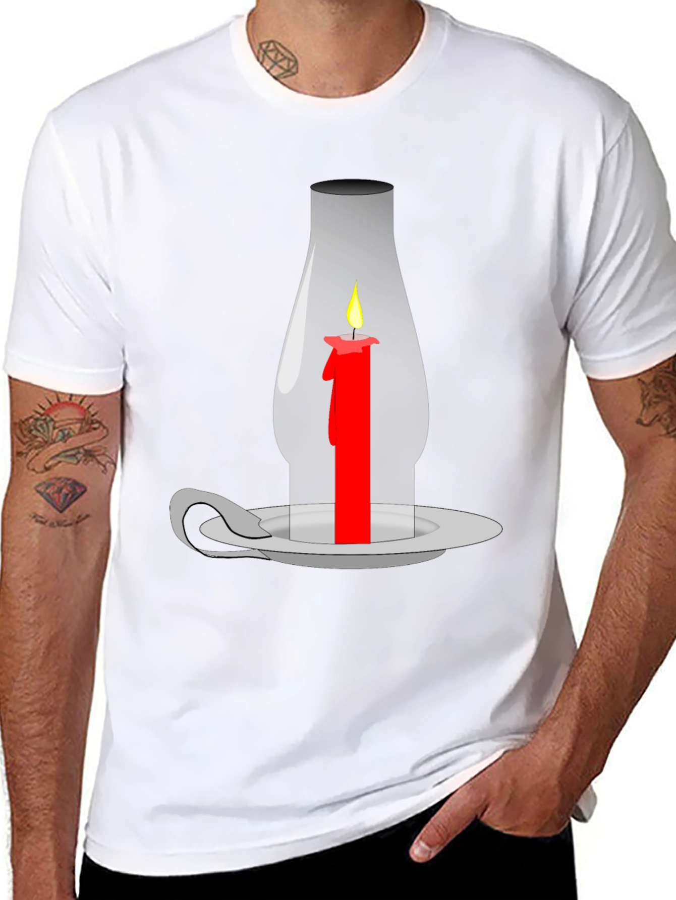 Illuminating Lantern Candle Graphic T-Shirt