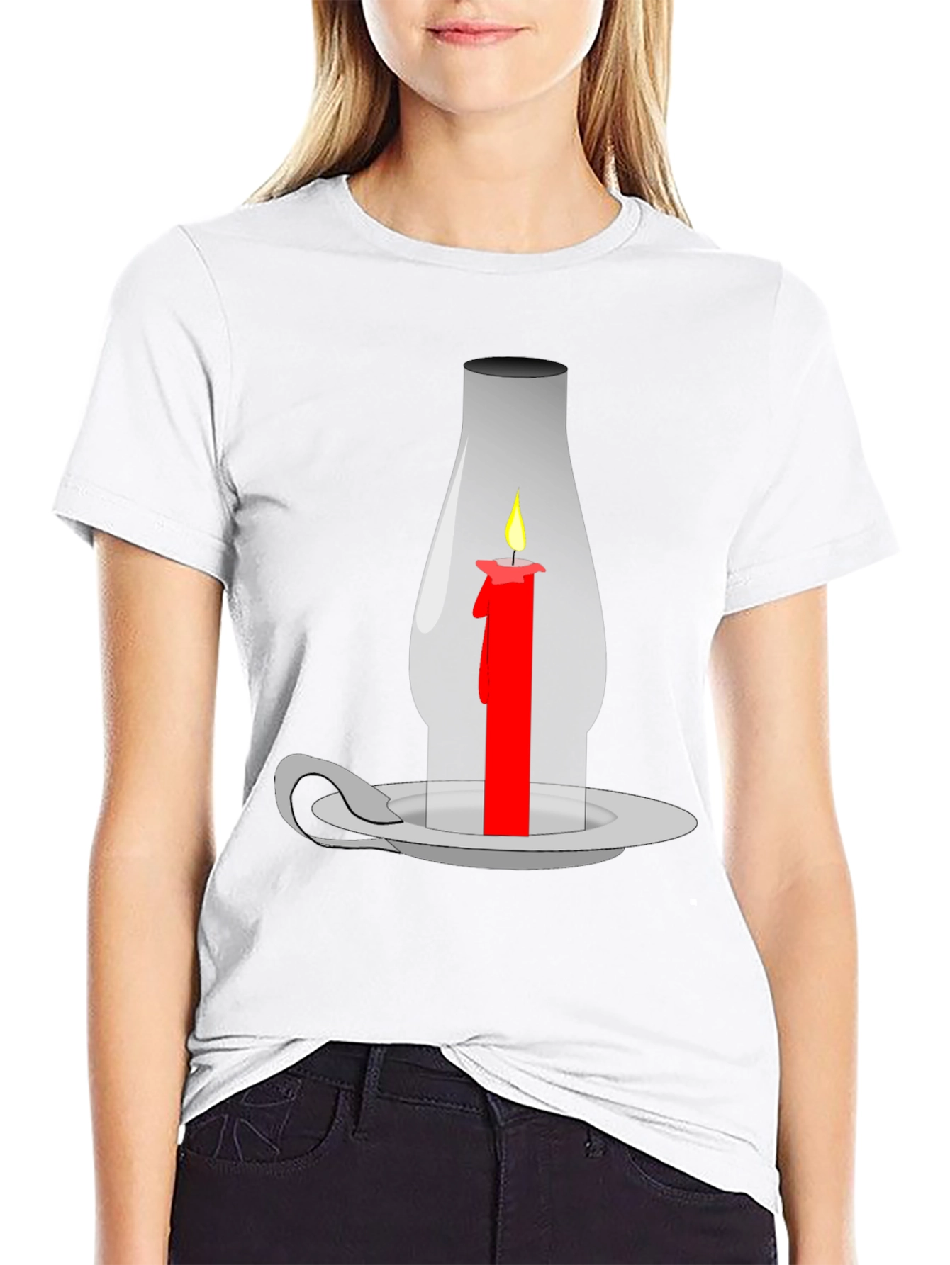 Illuminating Lantern Candle Graphic T-Shirt