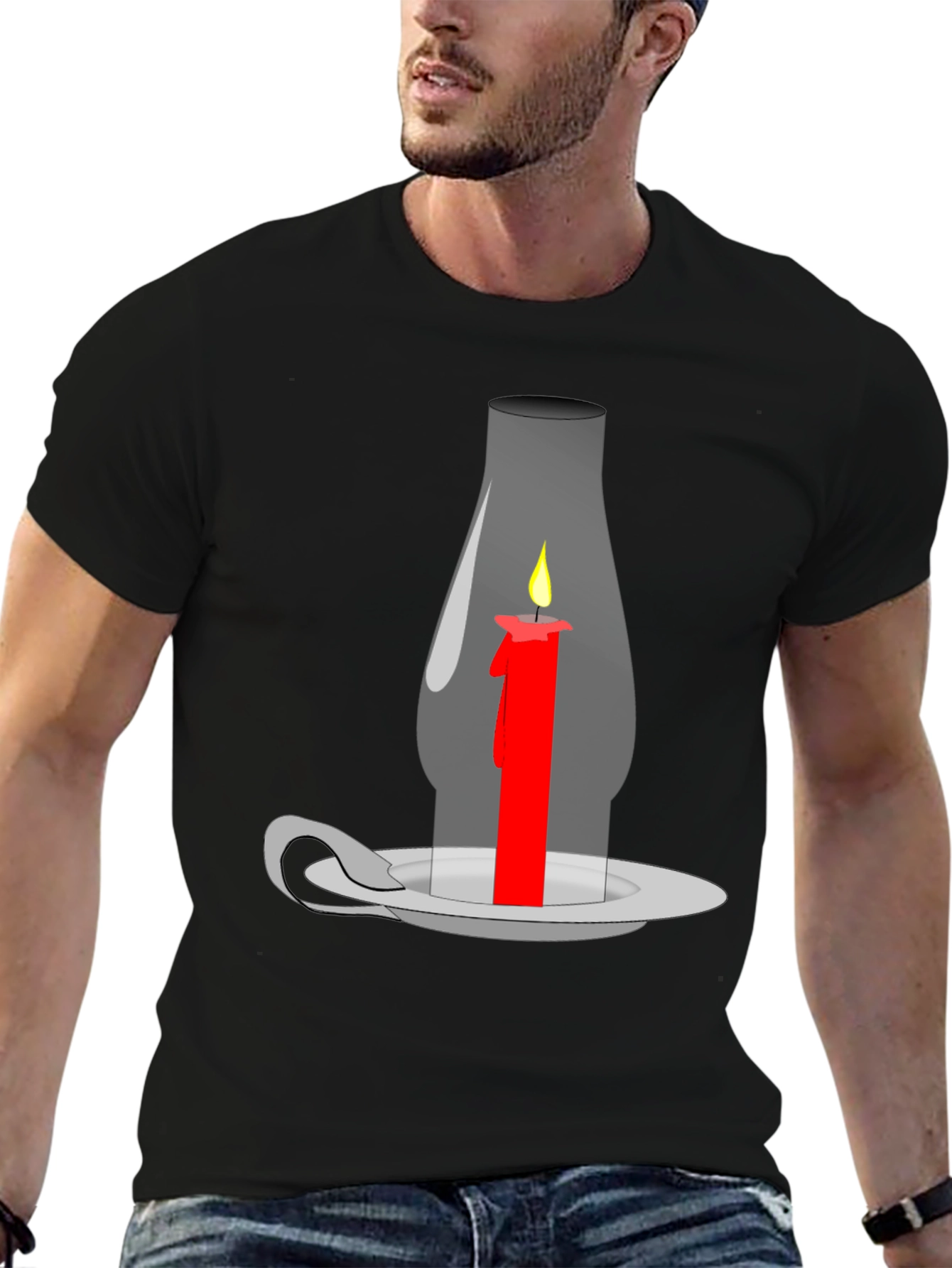 Illuminating Lantern Candle Graphic T-Shirt