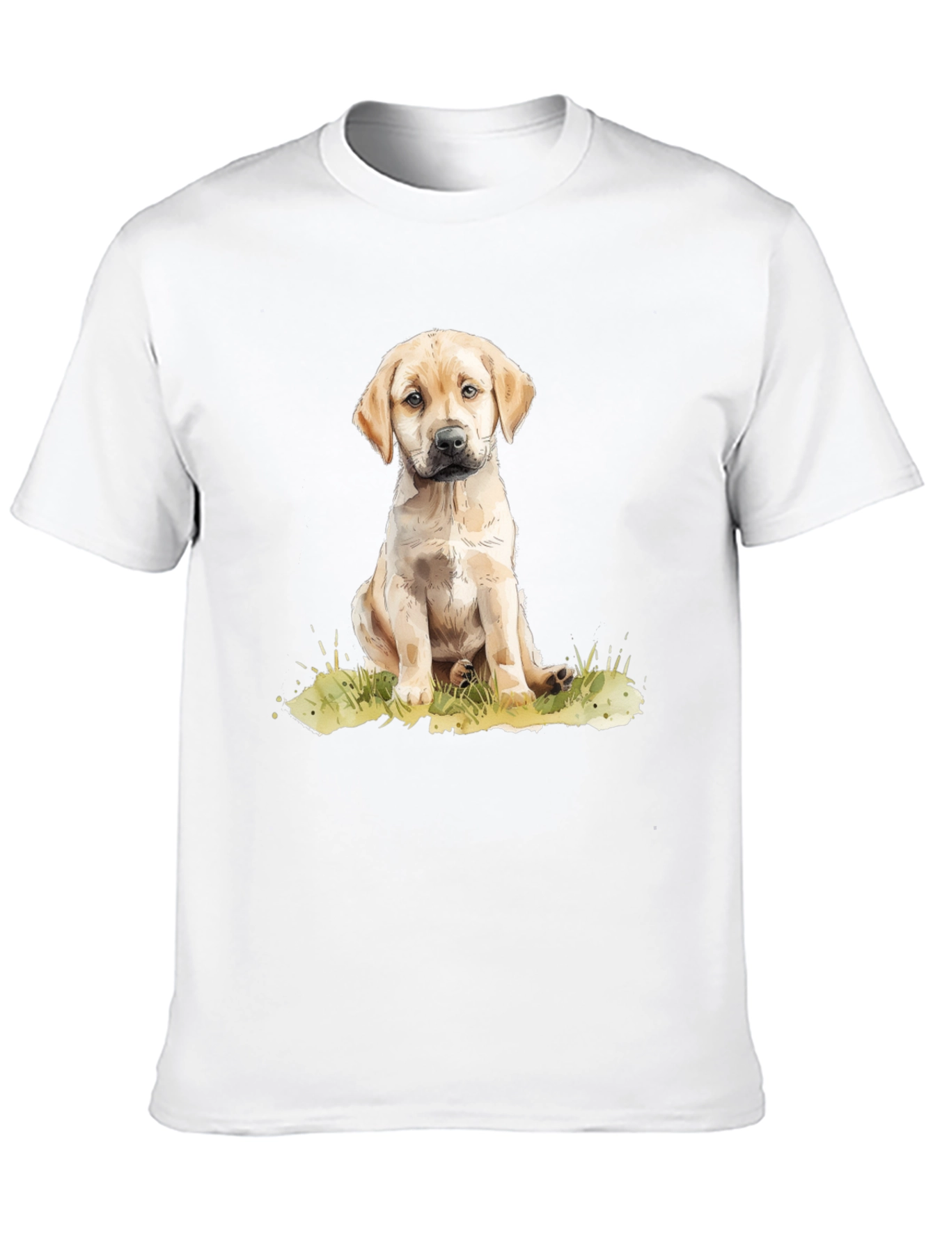 Cute Puppy Dog Graphic Tee - Black Unisex T-Shirt