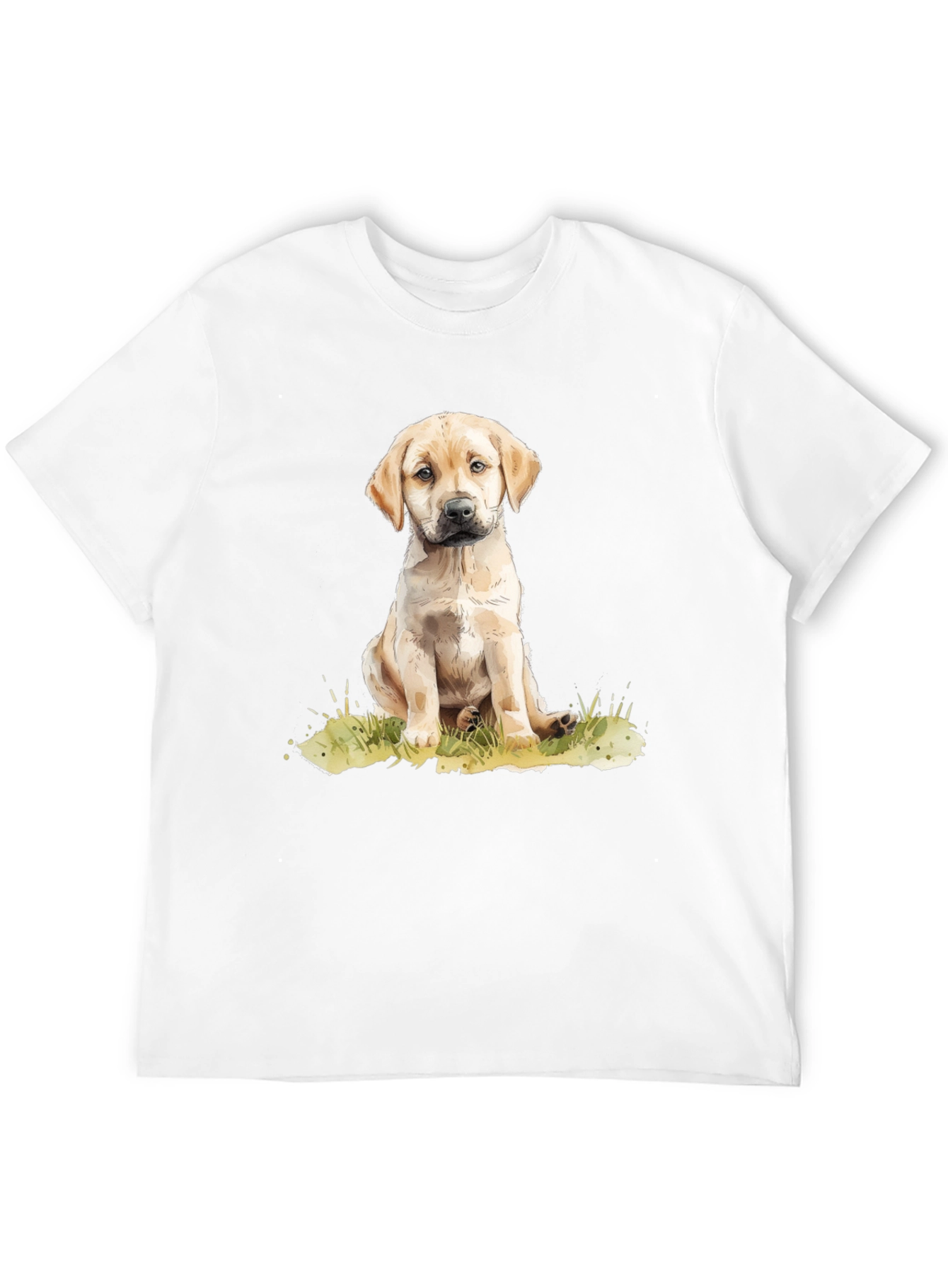 Cute Puppy Dog Graphic Tee - Black Unisex T-Shirt
