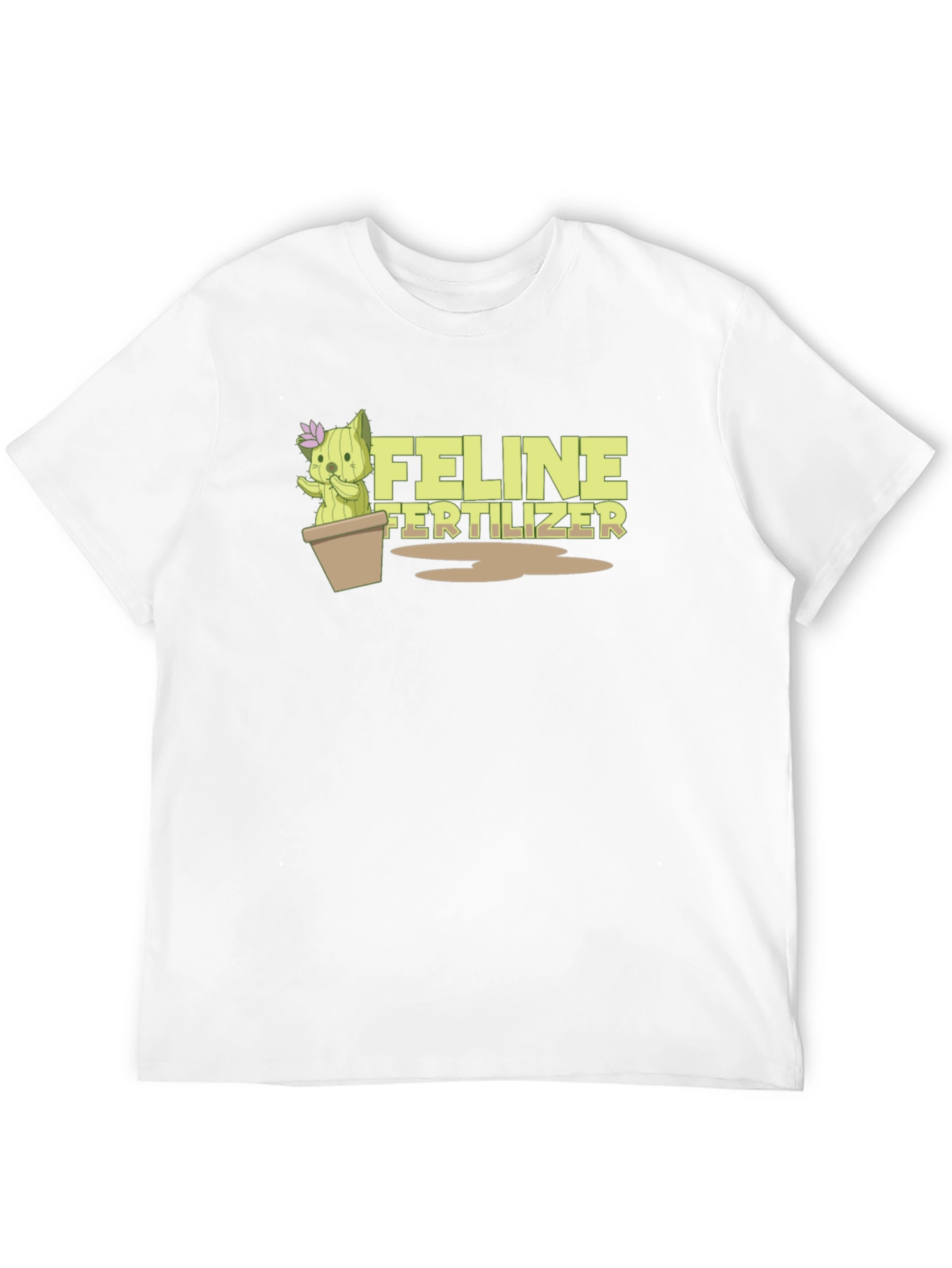 Feline Fertilizer T-Shirt - Funny Cat Cactus Tee