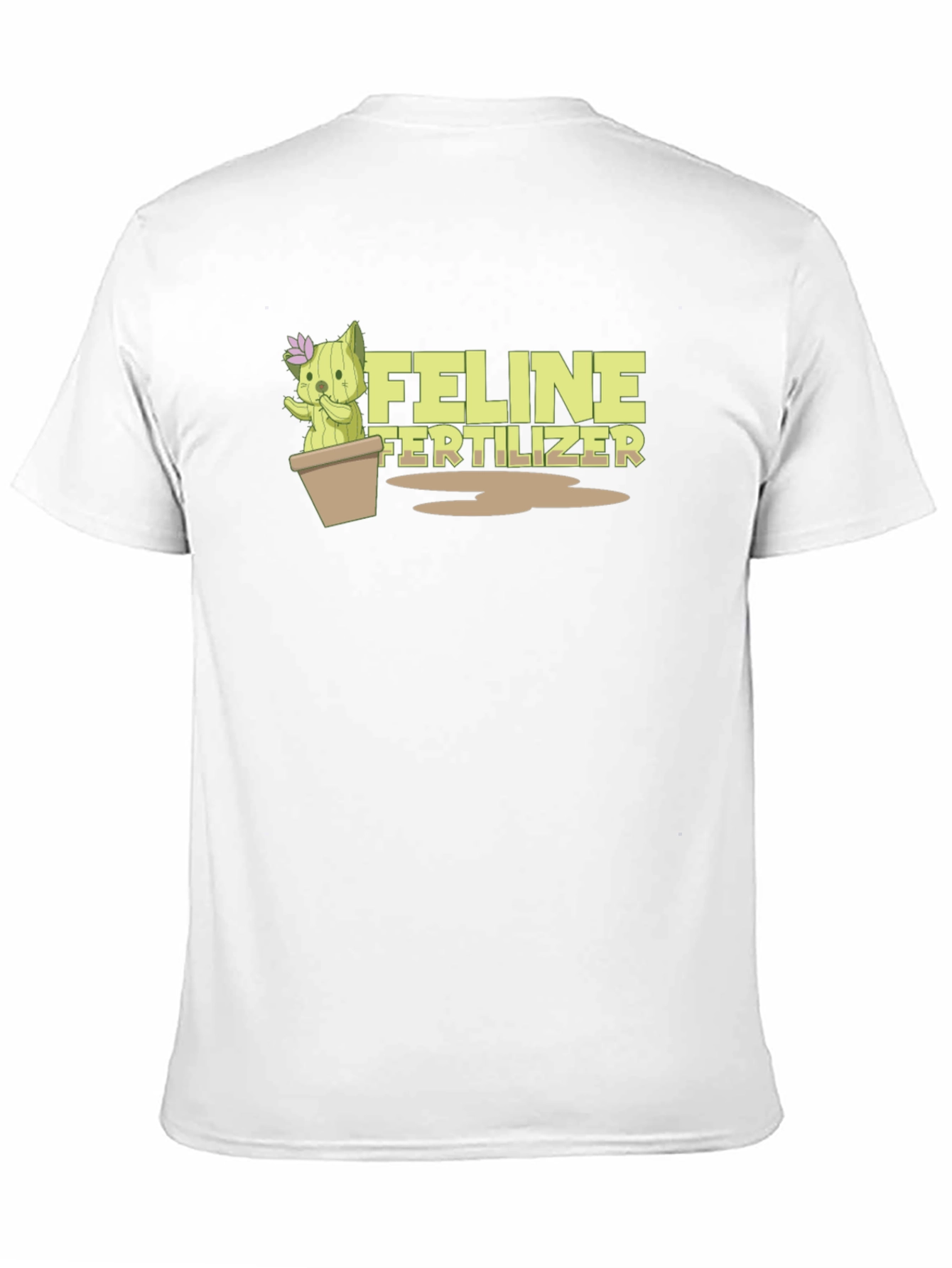 Feline Fertilizer T-Shirt - Funny Cat Cactus Tee