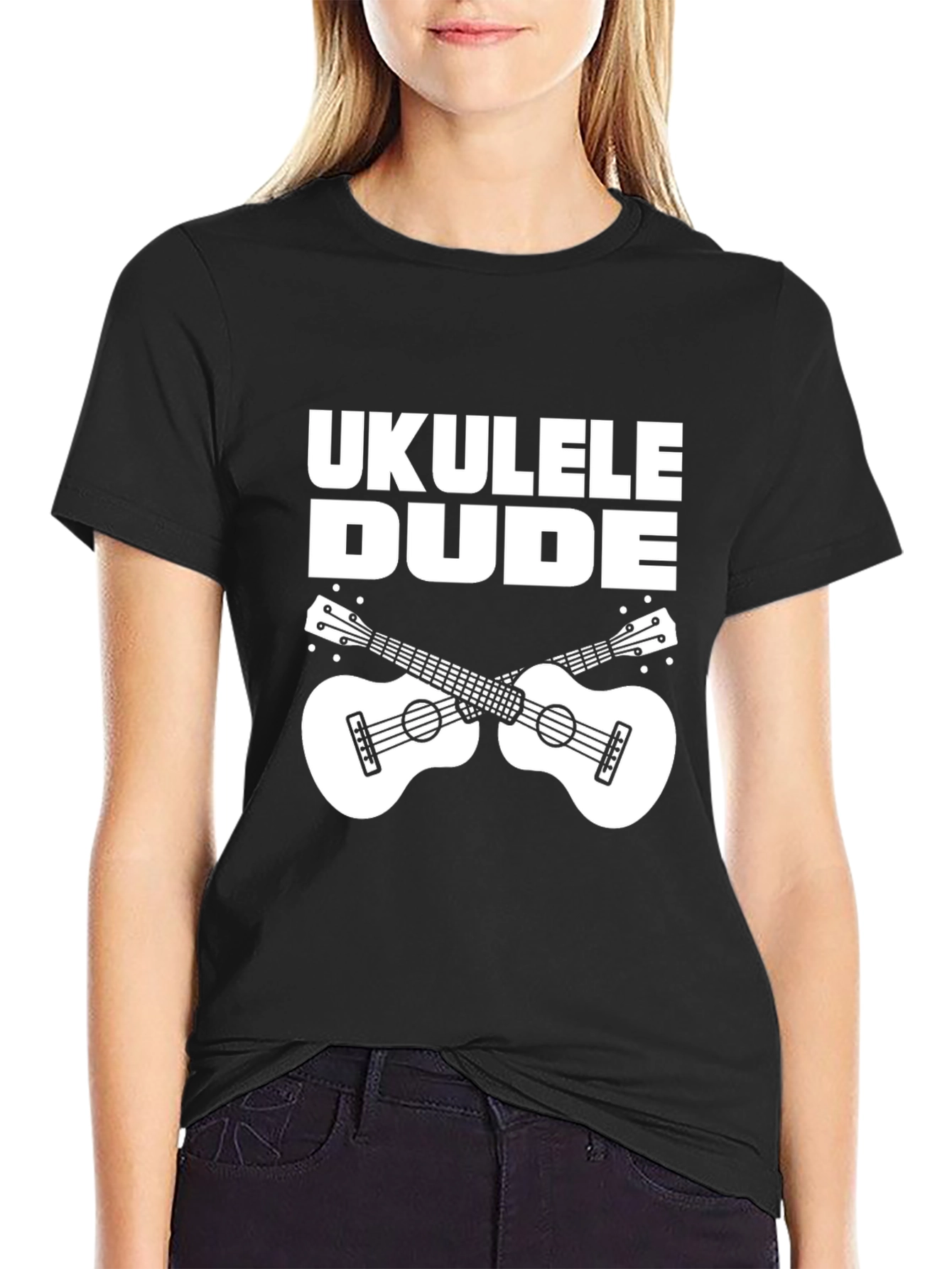 Ukulele Dude Black Graphic Tee Shirt