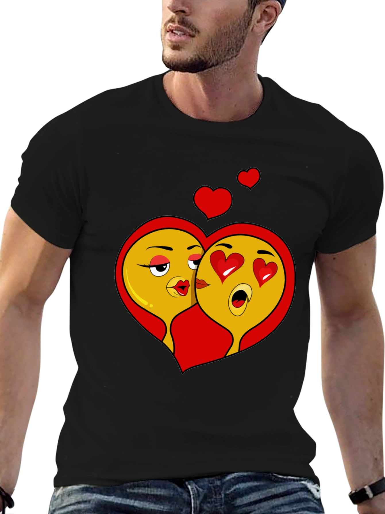 Emoji Love T-Shirt -  Heart Eyes & Kiss Face!