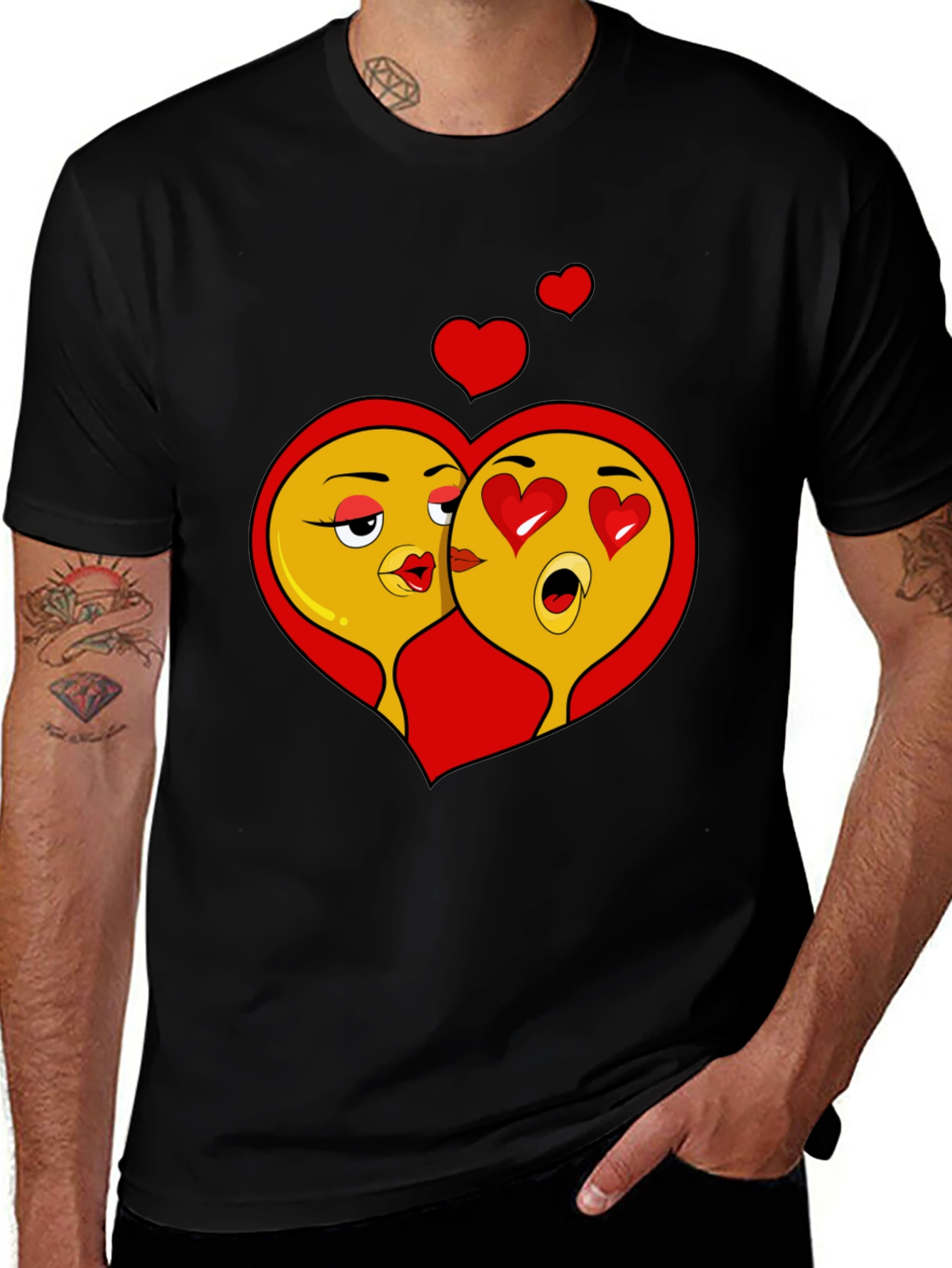 Emoji Love T-Shirt -  Heart Eyes & Kiss Face!
