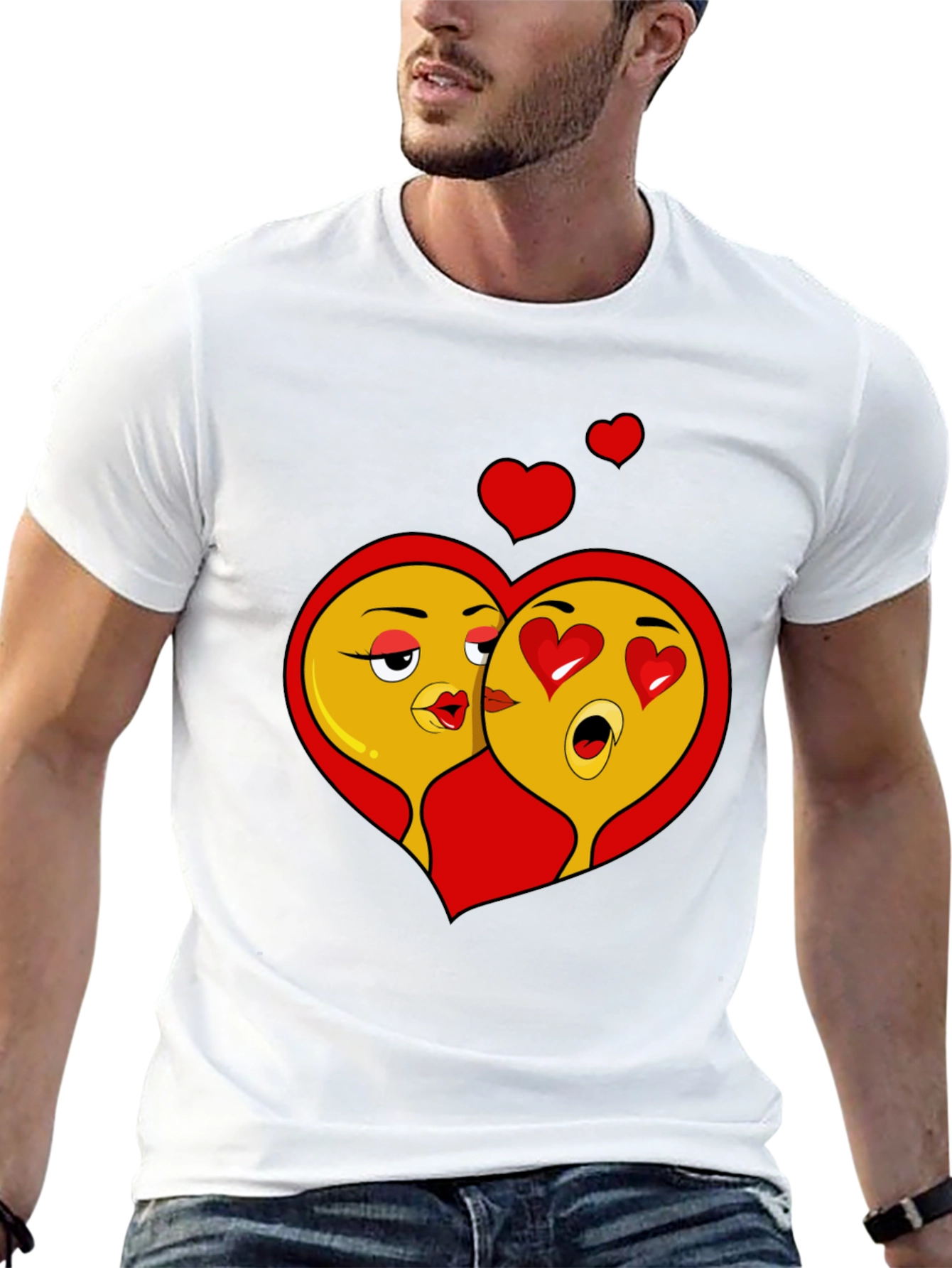 Emoji Love T-Shirt -  Heart Eyes & Kiss Face!