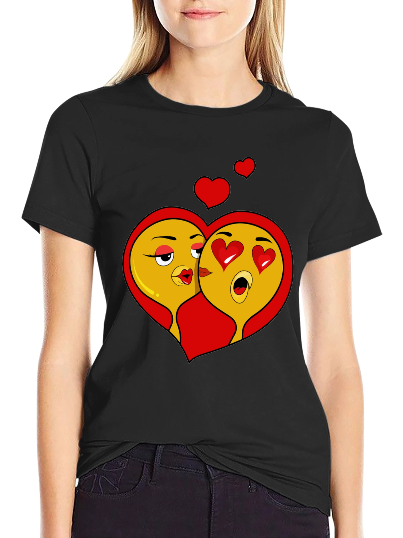 Emoji Love T-Shirt -  Heart Eyes & Kiss Face!