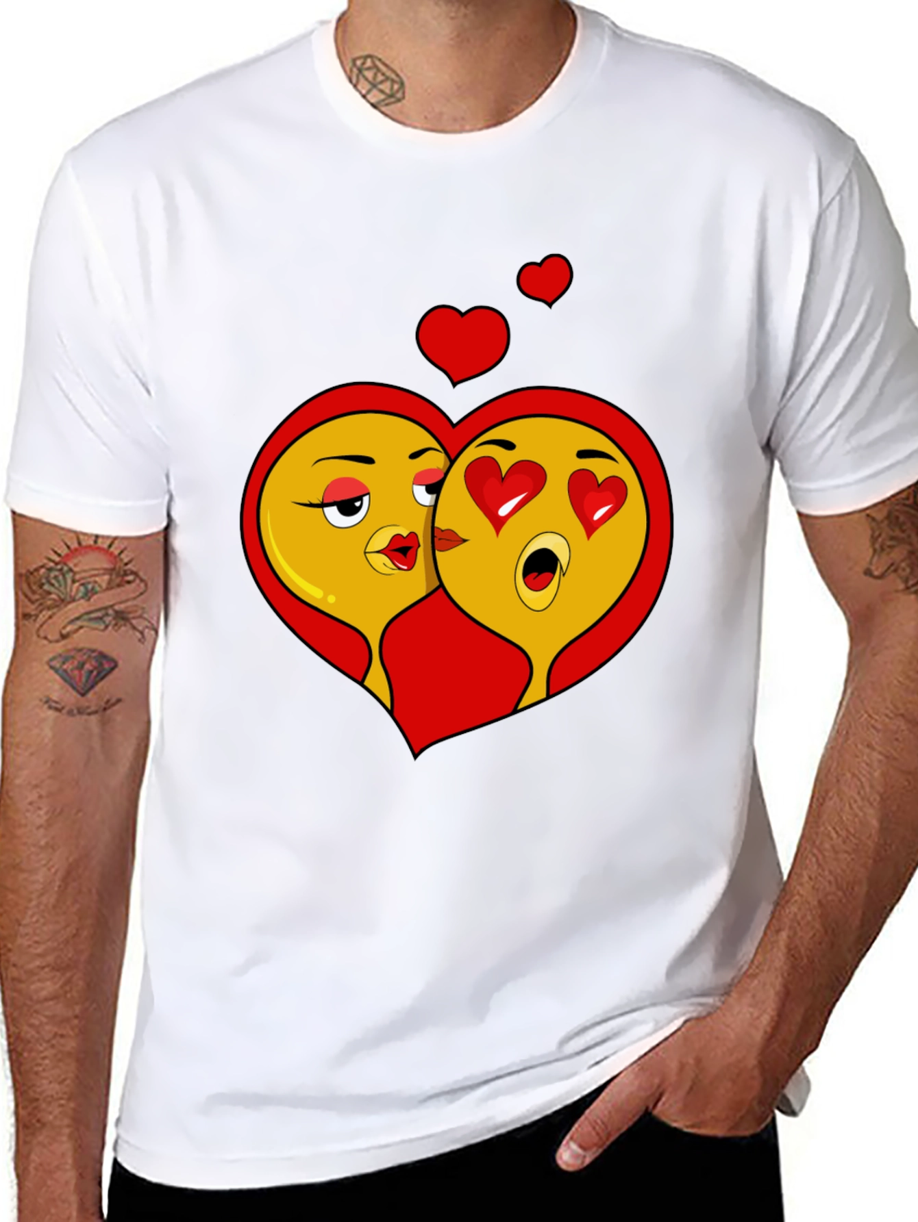 Emoji Love T-Shirt -  Heart Eyes & Kiss Face!