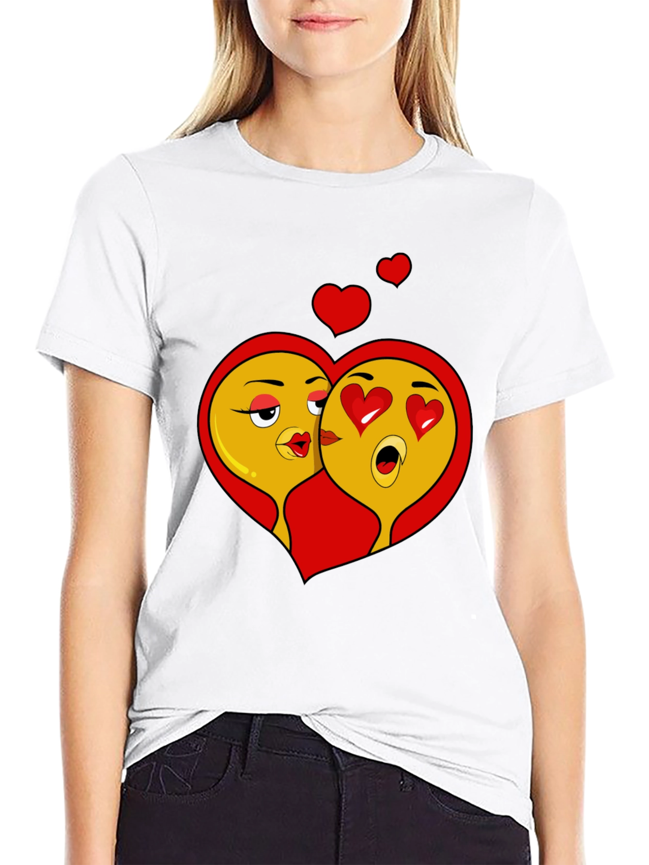 Emoji Love T-Shirt -  Heart Eyes & Kiss Face!
