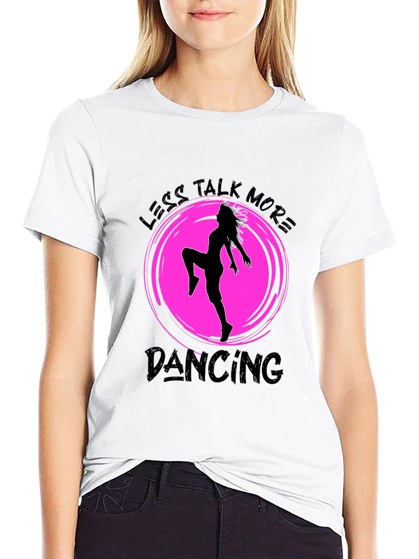 Less Talk More Dancing Graphic Tee - Black