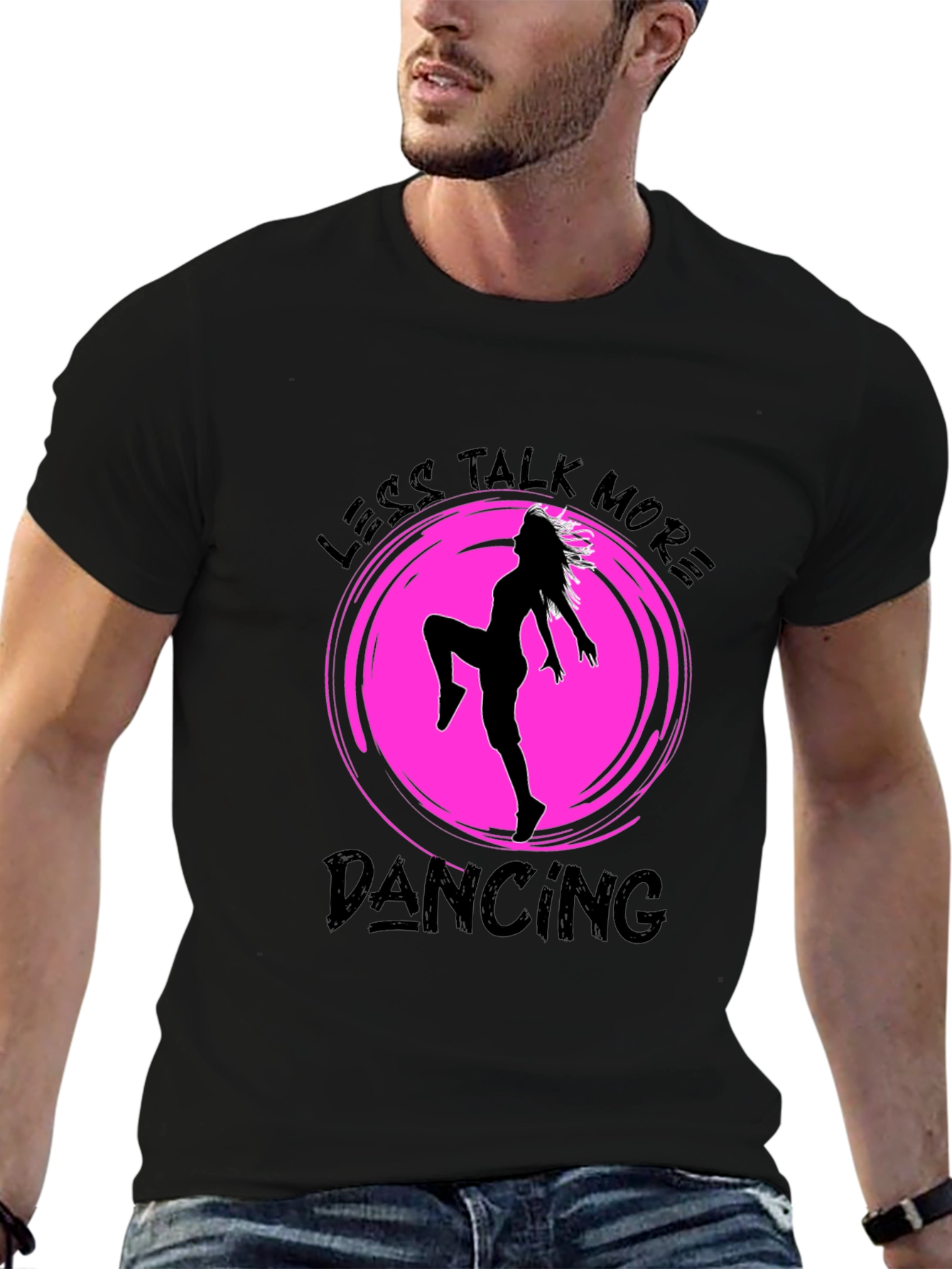 Less Talk More Dancing Graphic Tee - Black