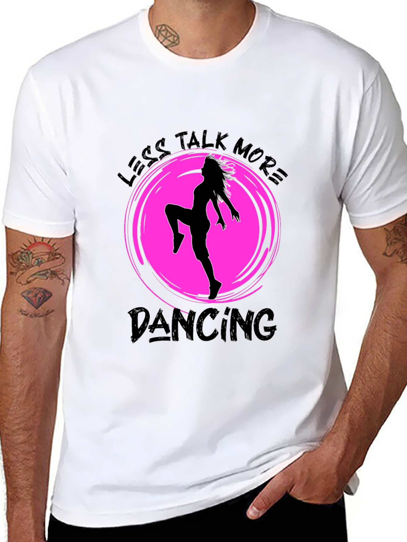 Less Talk More Dancing Graphic Tee - Black