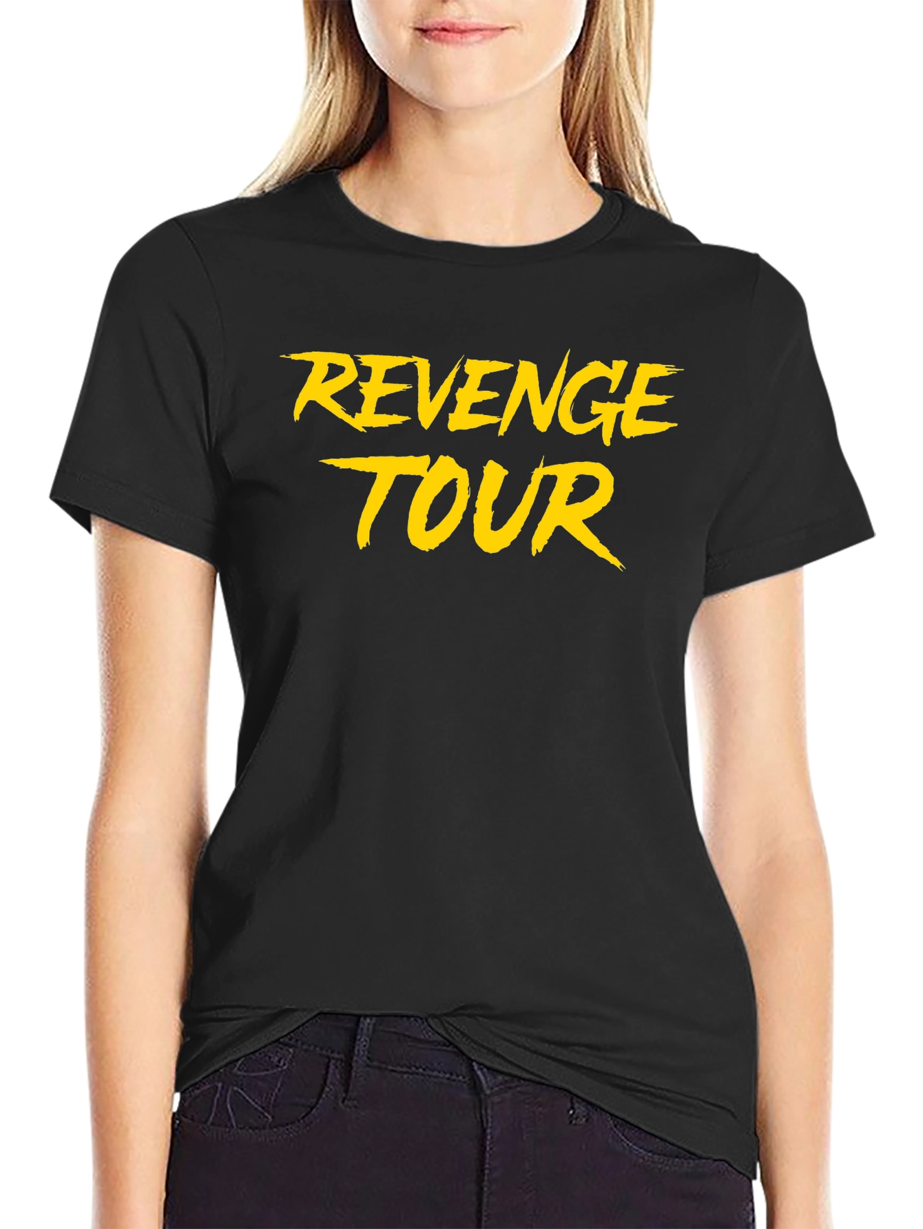 Revenge Tour Graphic Tee - Black Cotton T-Shirt