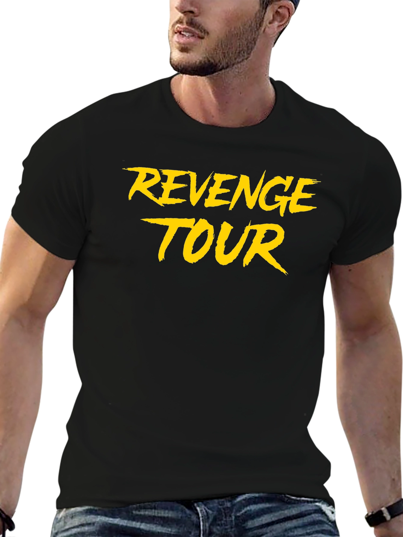 Revenge Tour Graphic Tee - Black Cotton T-Shirt