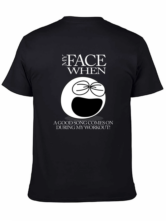 Funny Workout Song Black T-Shirt