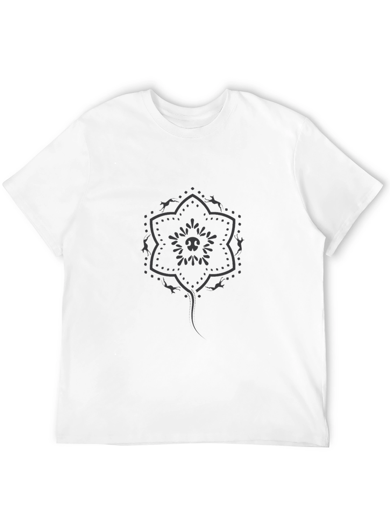 Stylish Black Graphic Tee with Unique Stingray Design