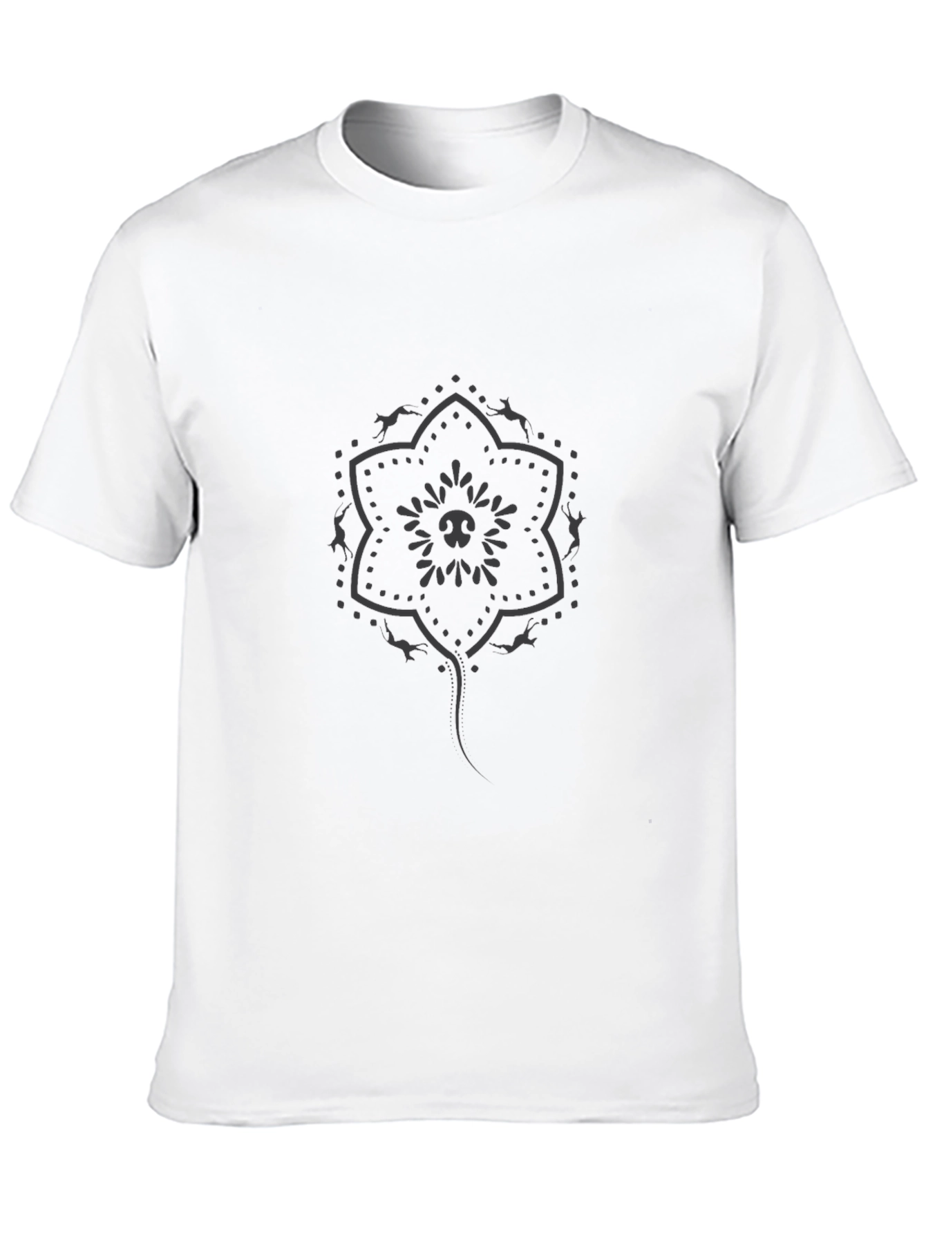 Stylish Black Graphic Tee with Unique Stingray Design