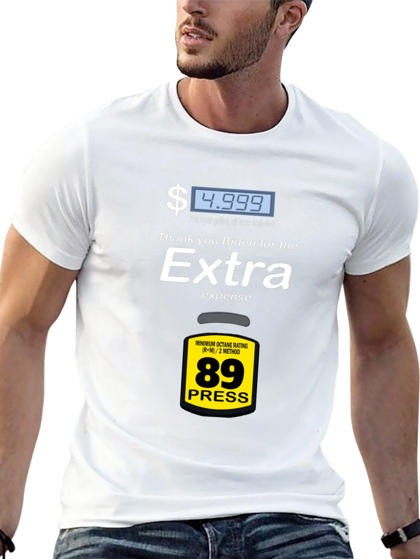Humorous Biden Gas Price Graphic Tee